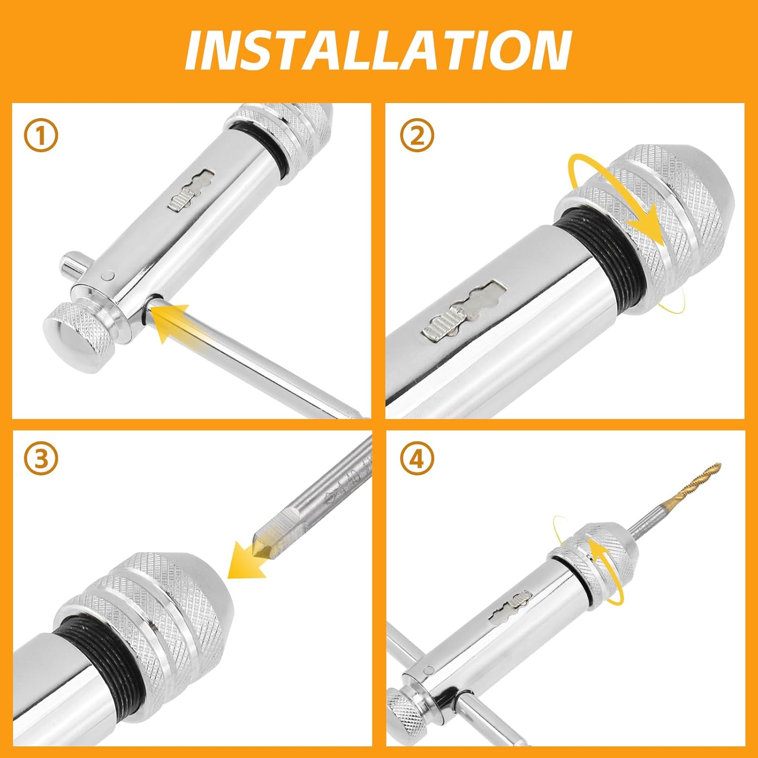 Ratchet Tap Wrench Adjustable T-Handle Tap Wrench Capacity Range M5-M12 - Image 4
