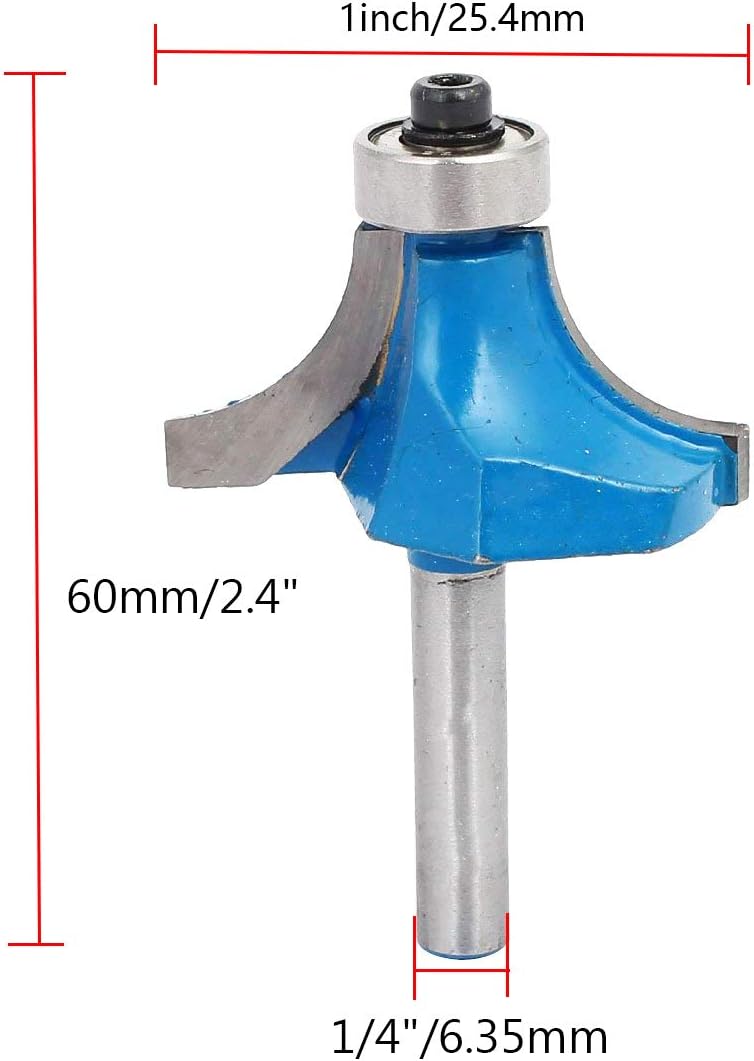 Round Over Edging Router Bit 1/4