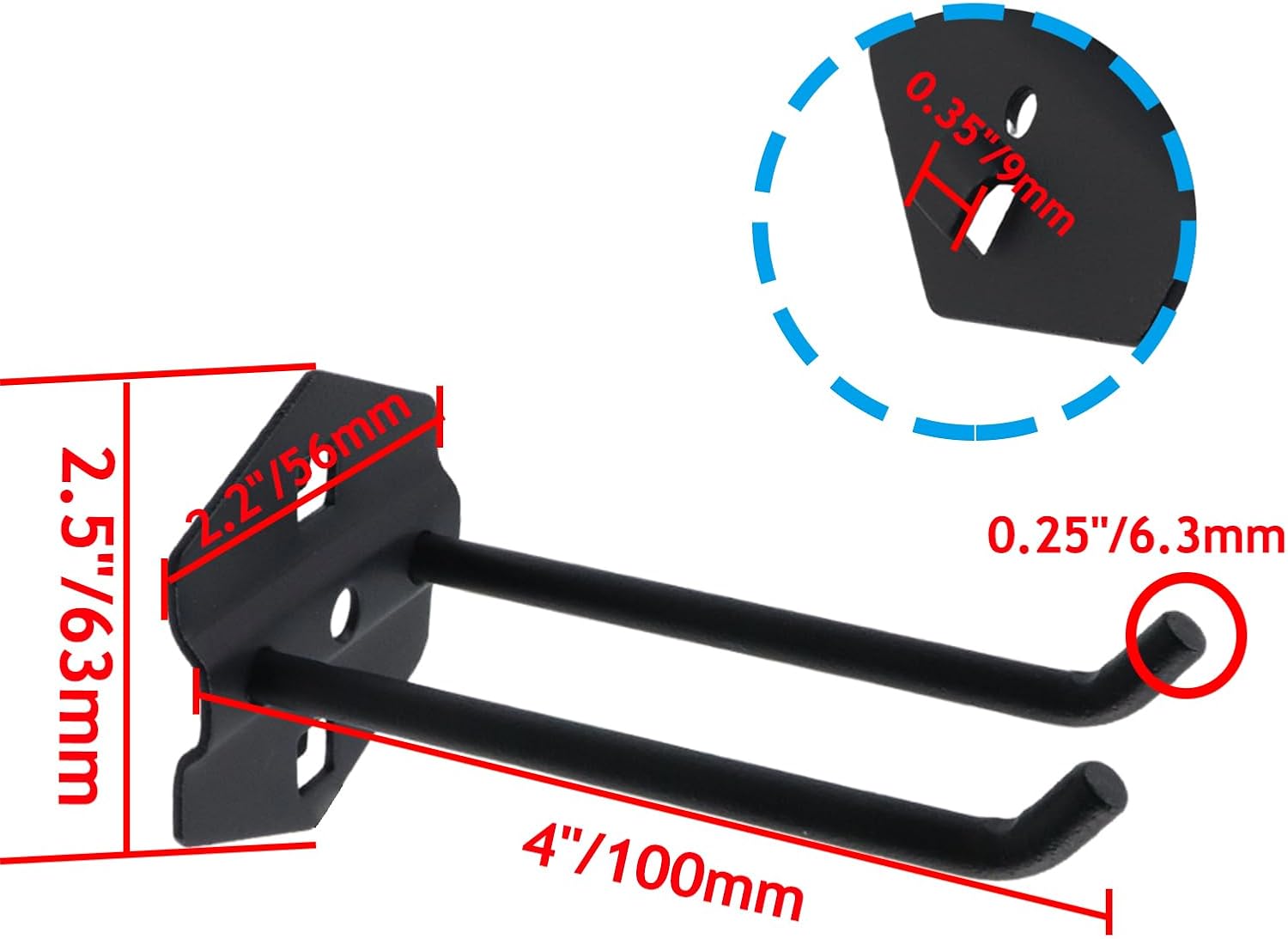 Pegboard Hooks Heavy Duty Metal Steel 3/8