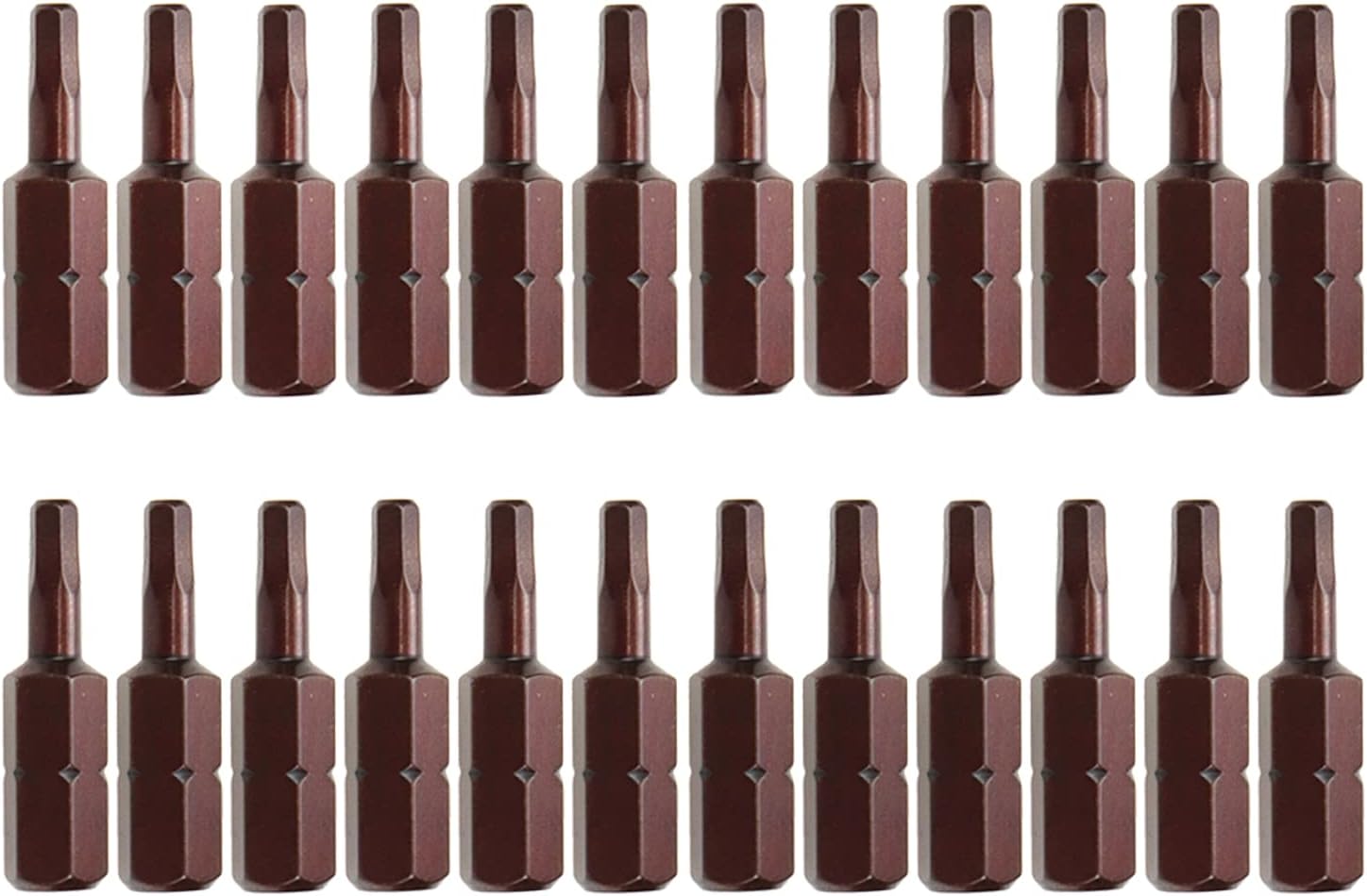 3mm Hex Tamper Resistant Bit Set 1/4 Inch Hex Shank Magnetic Bit Set 1 Inch Length - 24pcs - Image 1