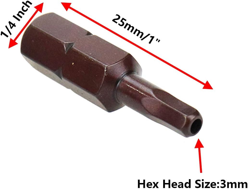 3mm Hex Tamper Resistant Bit Set 1/4 Inch Hex Shank Magnetic Bit Set 1 Inch Length - 24pcs - Image 2
