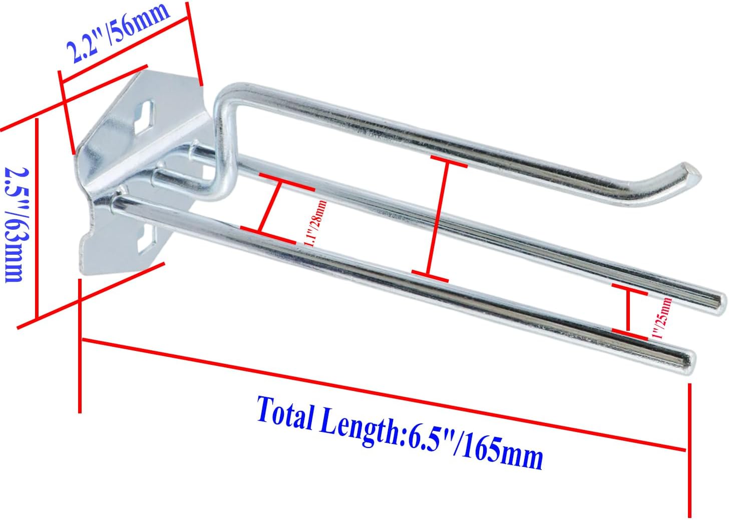 Pegboard Hooks Heavy Duty Metal Steel 3/8