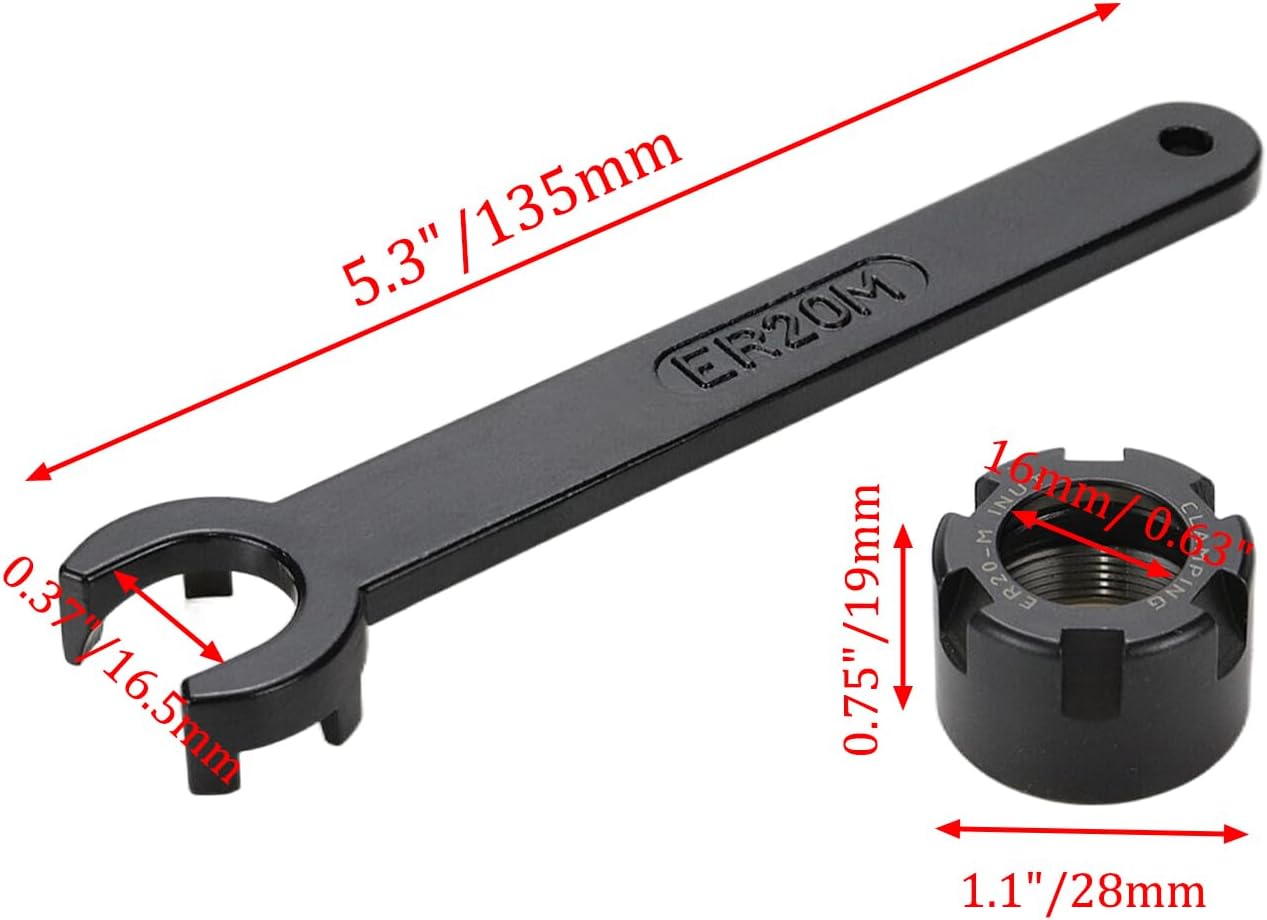 ER20M Wrench Collet Chuck Spanner with ER20M Collet Nut for CNC Milling Chuck Holder Lathe -2pcs - Image 4