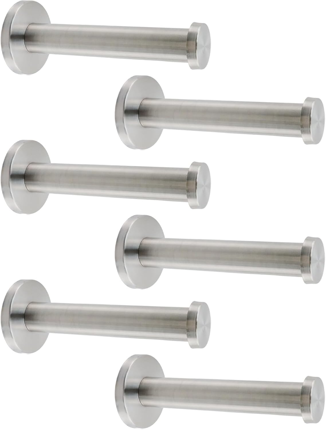 Wall Hooks Heavy Duty Coat Hooks Stainless Steel Clothes Hanger for Hanging Bathroom Towels Handbag Silver 4-inch Length with 16mm Shank Dia - Pack of 6 - Image 5
