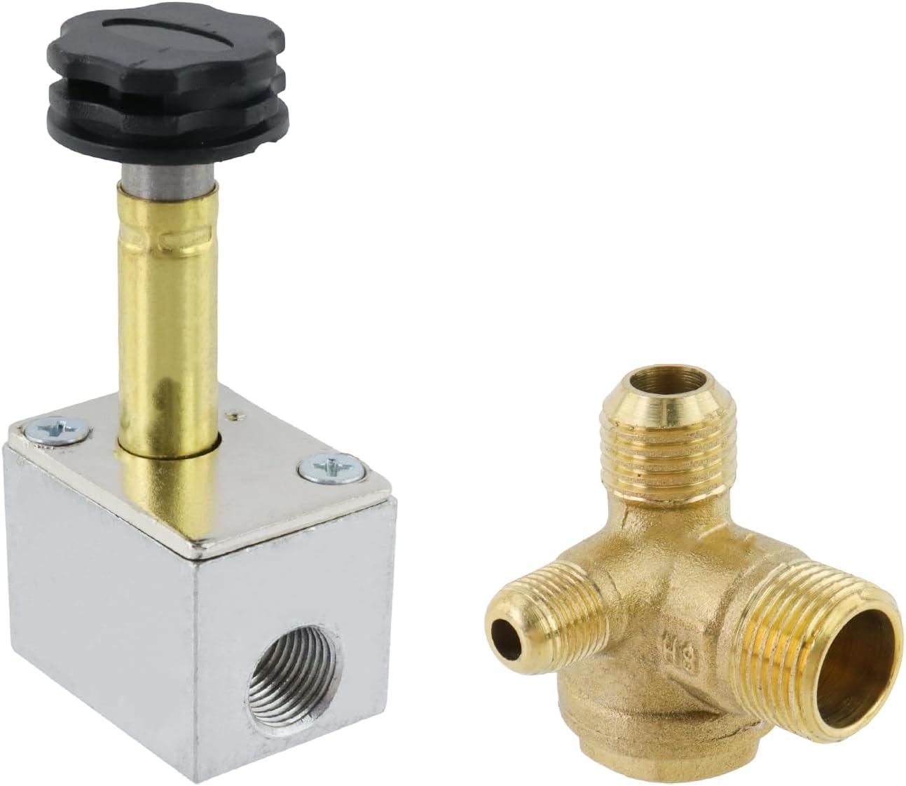 Electric Solenoid Air Valve Body Aluminum Power-Off Vent Exhaust Valves Body with 3 Way Valve for Air Compresspor - Image 1