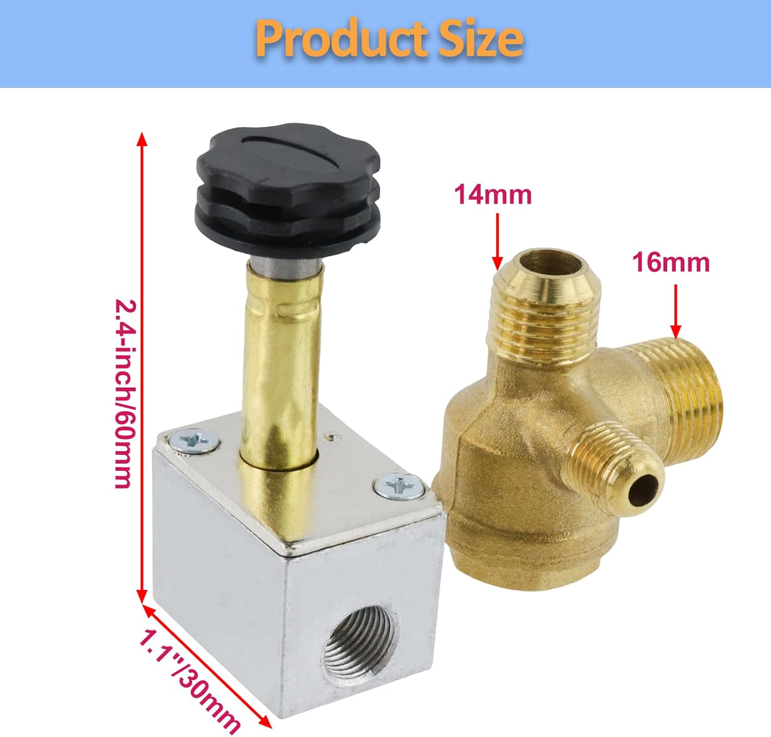 Electric Solenoid Air Valve Body Aluminum Power-Off Vent Exhaust Valves Body with 3 Way Valve for Air Compresspor - Image 2