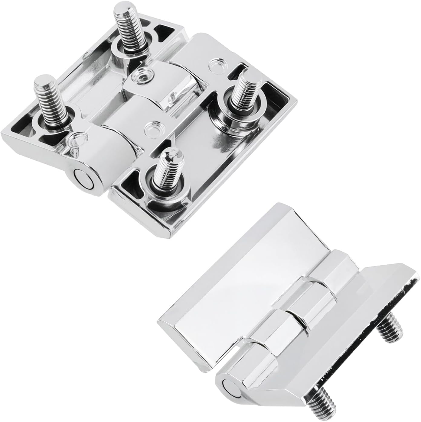Cabinet Hinge Zinc Alloy Door Hinges with Screw Bolts Polished Chrom Silver Butt Hinge for Electrical Distribution Boxes 2
