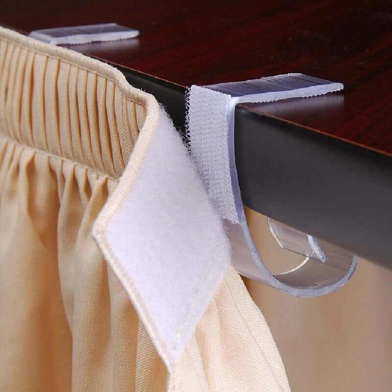 Efavormart 12 PCS Adjustable Clear Plastic Large Table Skirt Clips for Wedding Party Event Decoration - 3