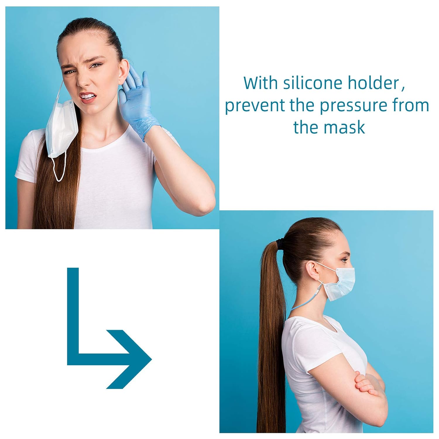 12 Pcs Silicone Dental Bib Clips Colorful Napkin Clips Bib Holder Dentist Napkin Chain Neck Chain with Lanyard for Elderly Adult Patient Towels Restaurant Cloth Travel(Bright Color Series) - Image 4