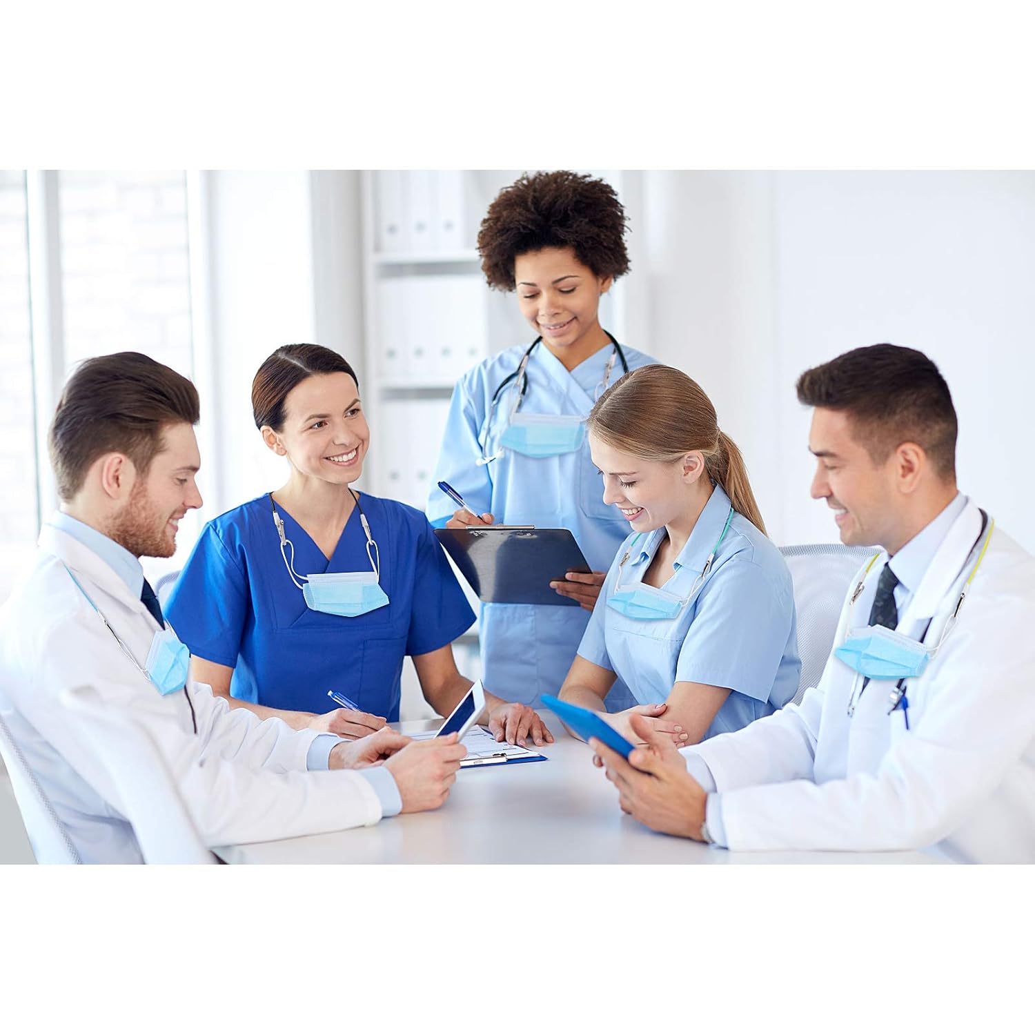 12 Pcs Silicone Dental Bib Clips Colorful Napkin Clips Bib Holder Dentist Napkin Chain Neck Chain with Lanyard for Elderly Adult Patient Towels Restaurant Cloth Travel(Bright Color Series) - Image 5