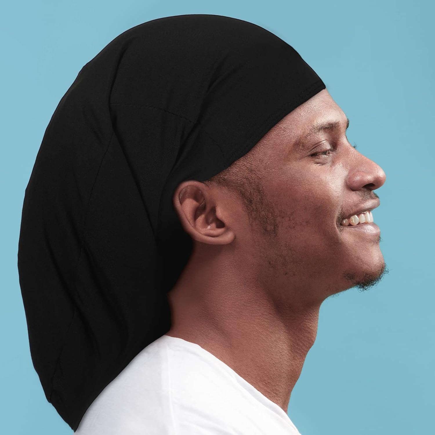 4 Pieces Unisex Dreadlock Cap Long Hair Dreads Head Wrap Sleeping Cap Hair Accessories Sleep Bonnet for Men Women - Image 3