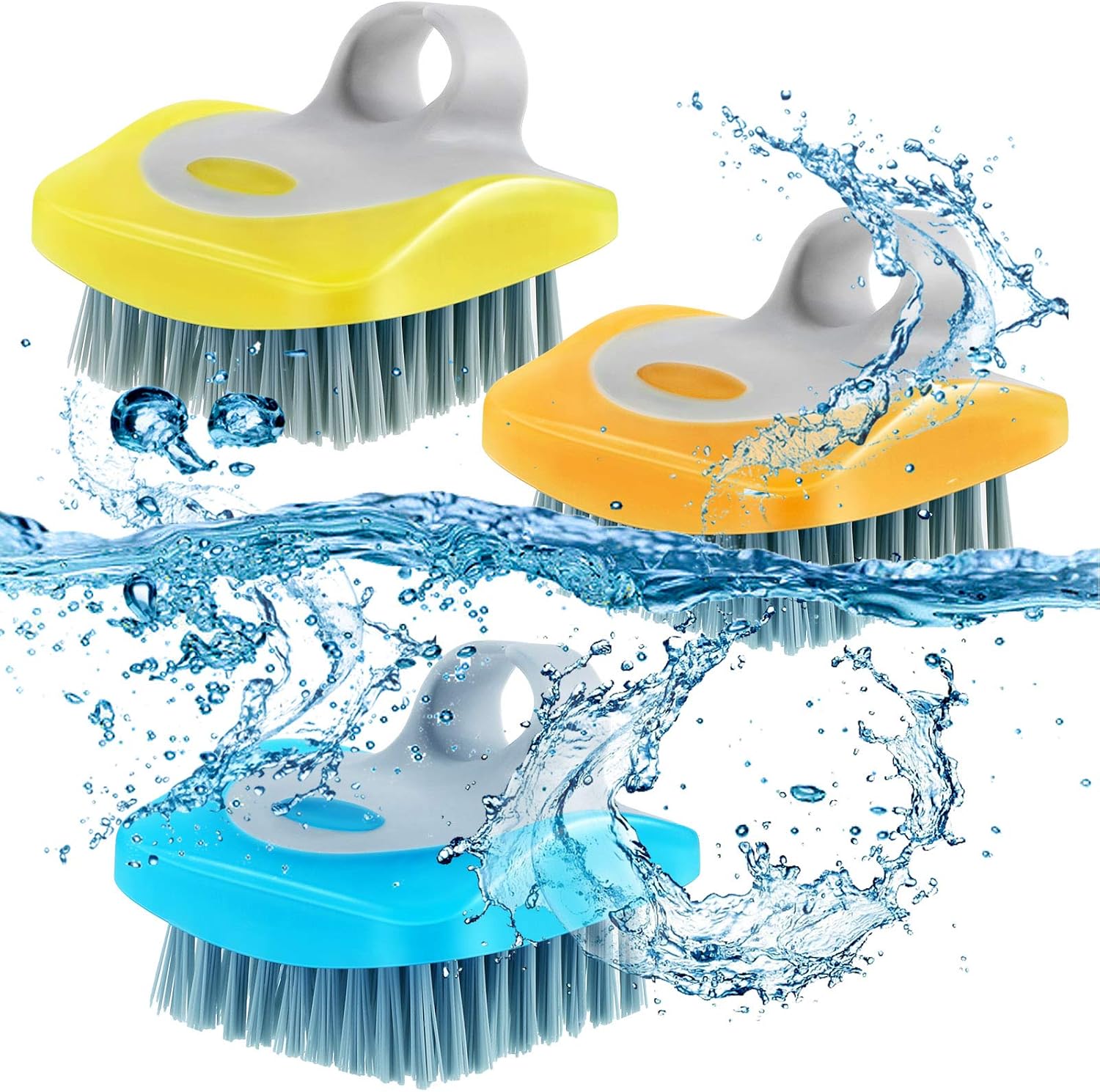 3 Pieces Vegetable Brush Potato Scrubber Vegetable Scrubber for Food Flexible Bristles Kitchen Brush for Fruits, Potatoes, Carrots Kitchen Gadgets Set in Random Color - Image 7