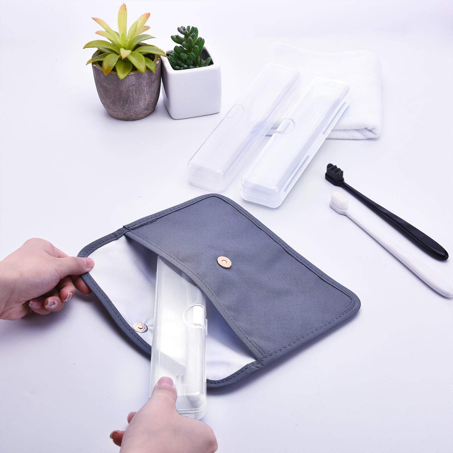 5 Pieces Portable Travel Toothbrush Case, Travel Toothbrush Holder Hard Plastic Dust-Proof Toothbrush Container Toothpaste Box Holder for Travel Use (Clear) - Image 6
