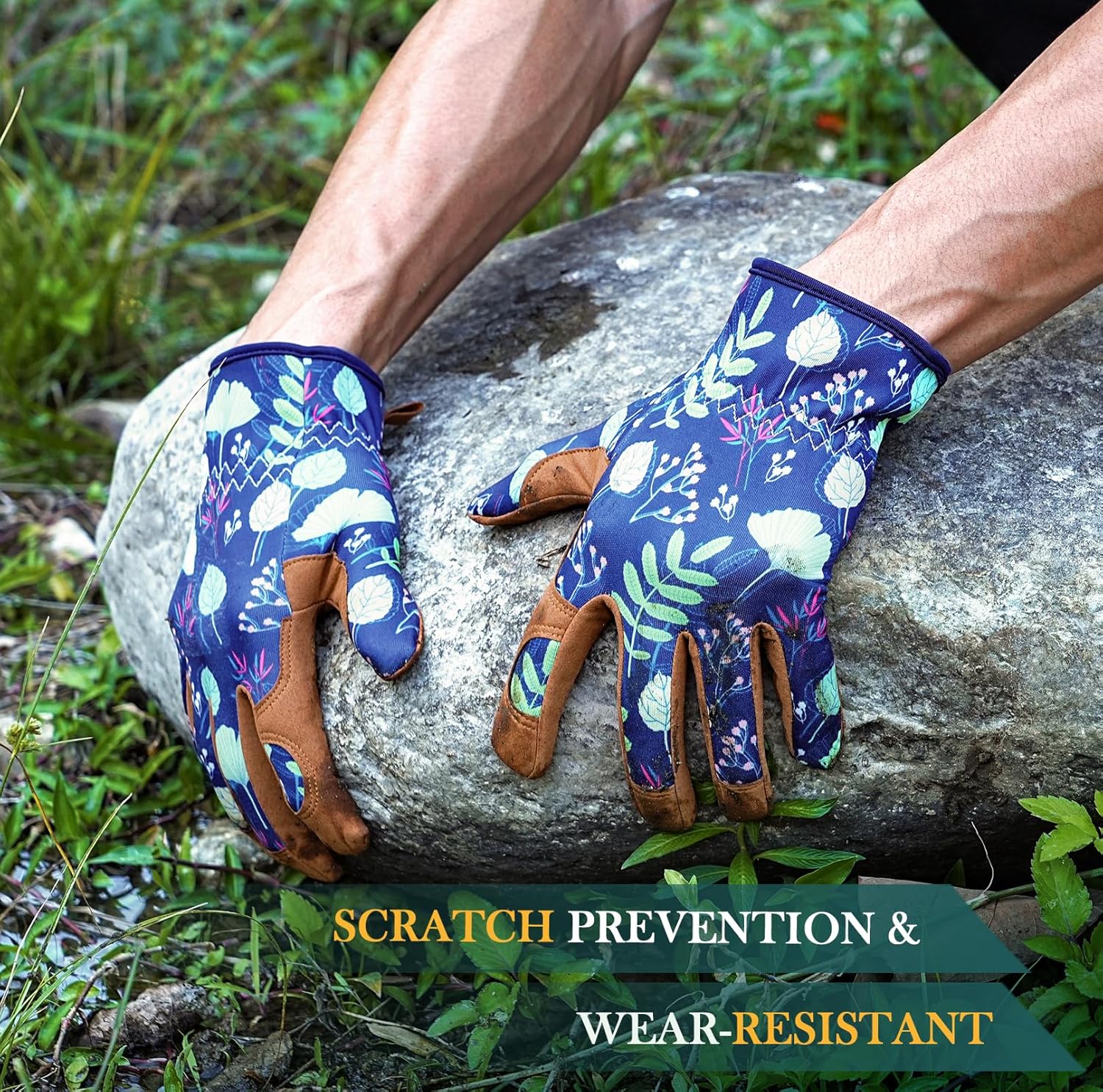 Gardening Gloves for Women, Breathable leather Garden Gloves with Grip, Thorn-Proof Puncture-Resistant Work Gloves - Image 2