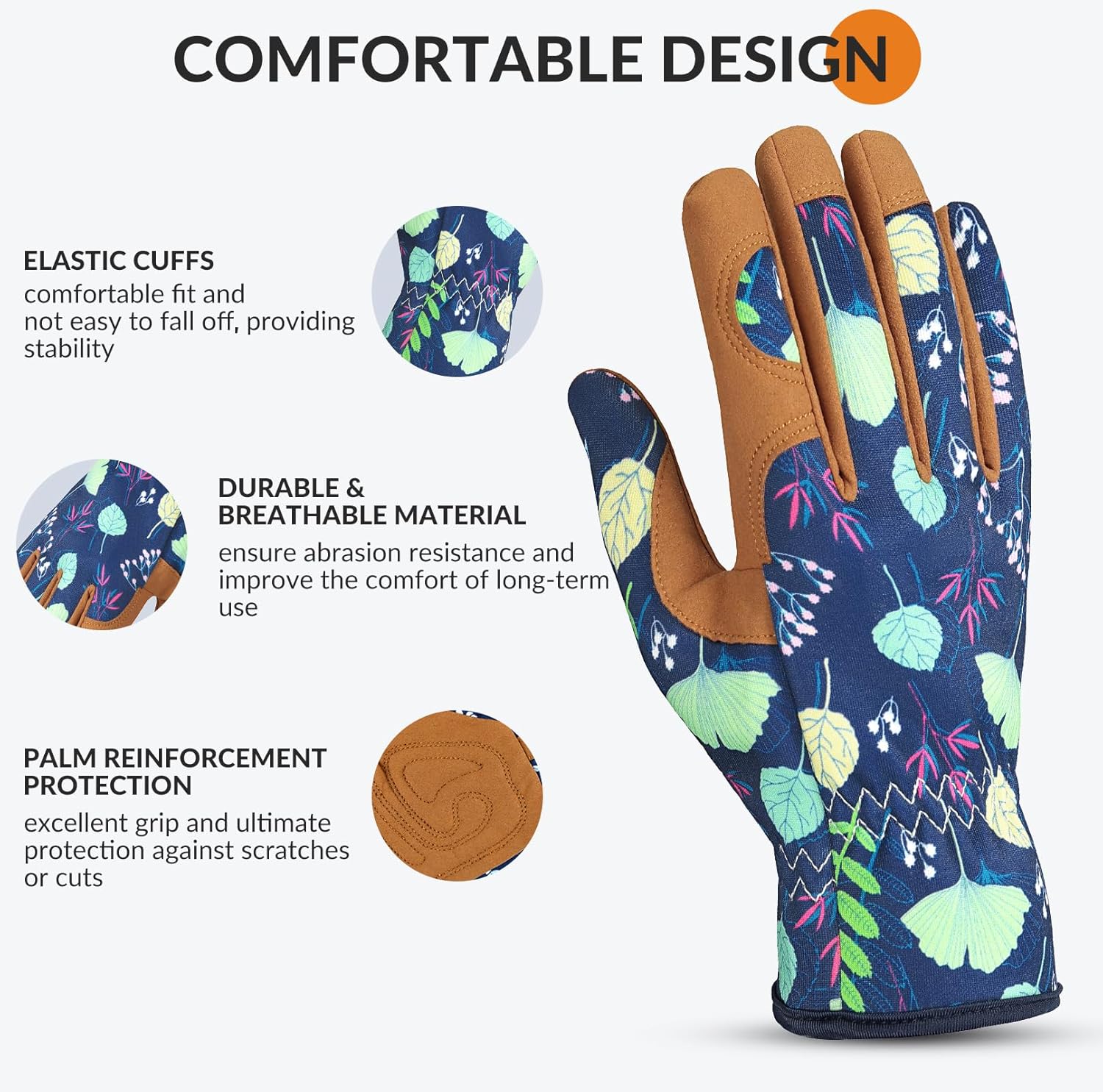 Gardening Gloves for Women, Breathable leather Garden Gloves with Grip, Thorn-Proof Puncture-Resistant Work Gloves - Image 4