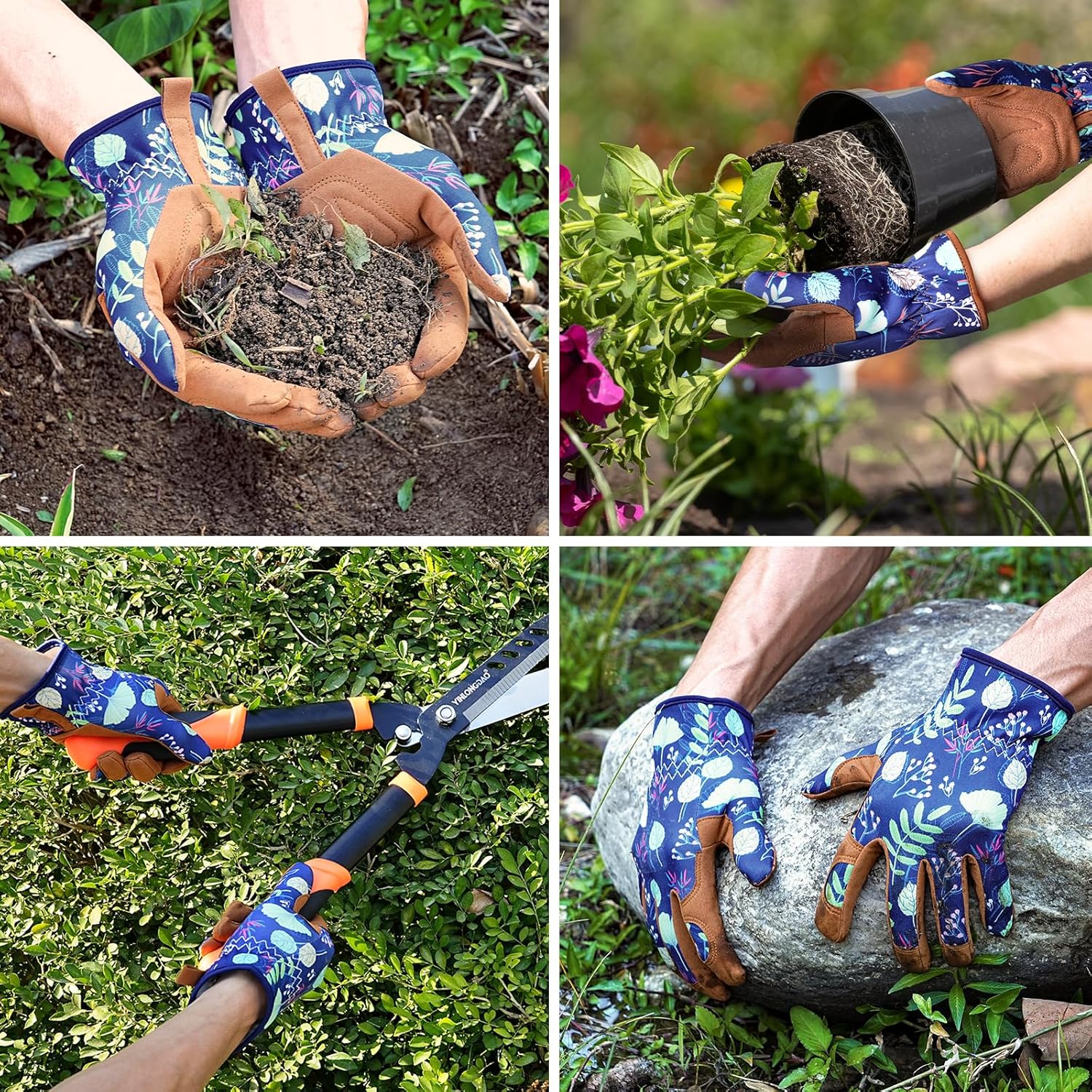 Gardening Gloves for Women, Breathable leather Garden Gloves with Grip, Thorn-Proof Puncture-Resistant Work Gloves - Image 7