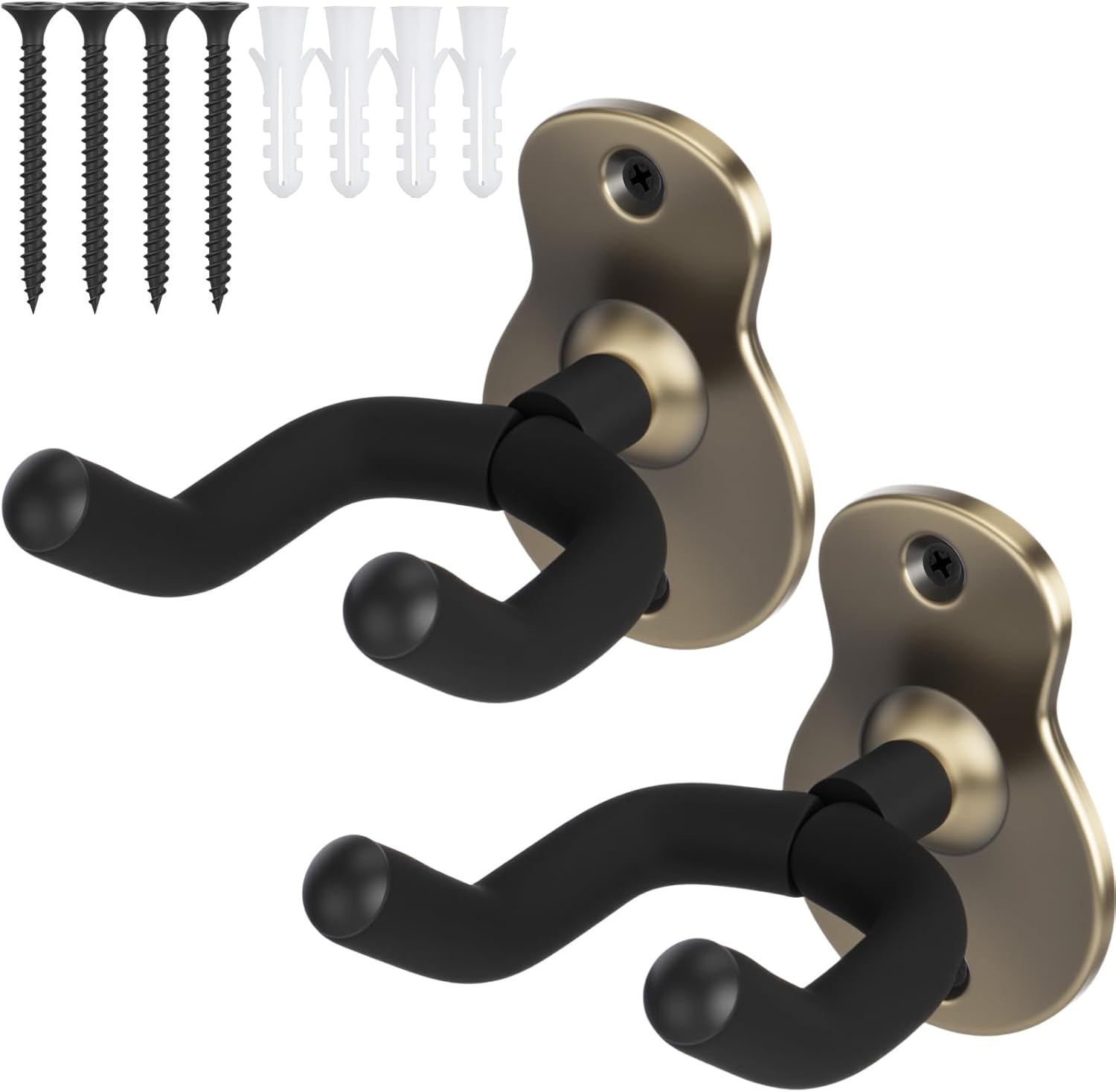 2 Pcs Crossbow Hanger for Wall Vertical Rack Wall Mount Metal Gun Holder Compound Bow Hanger Holder Displays Rack Shotgun Hooks Rifle Storage Securely Holds Airsoft Firearm - Image 1