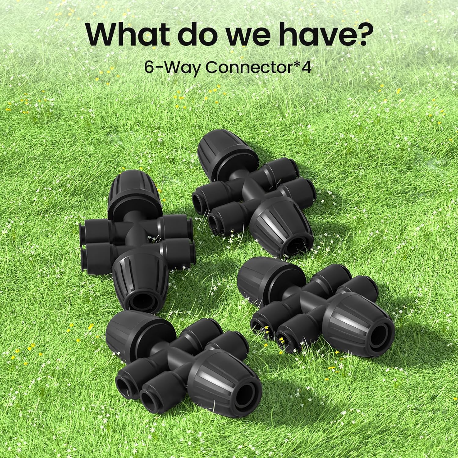 4 Packs 1/2''to 1/4''Barbed Tee Quick Connector,Drip Irrigation Fittings for 4-Way Connector - Image 7