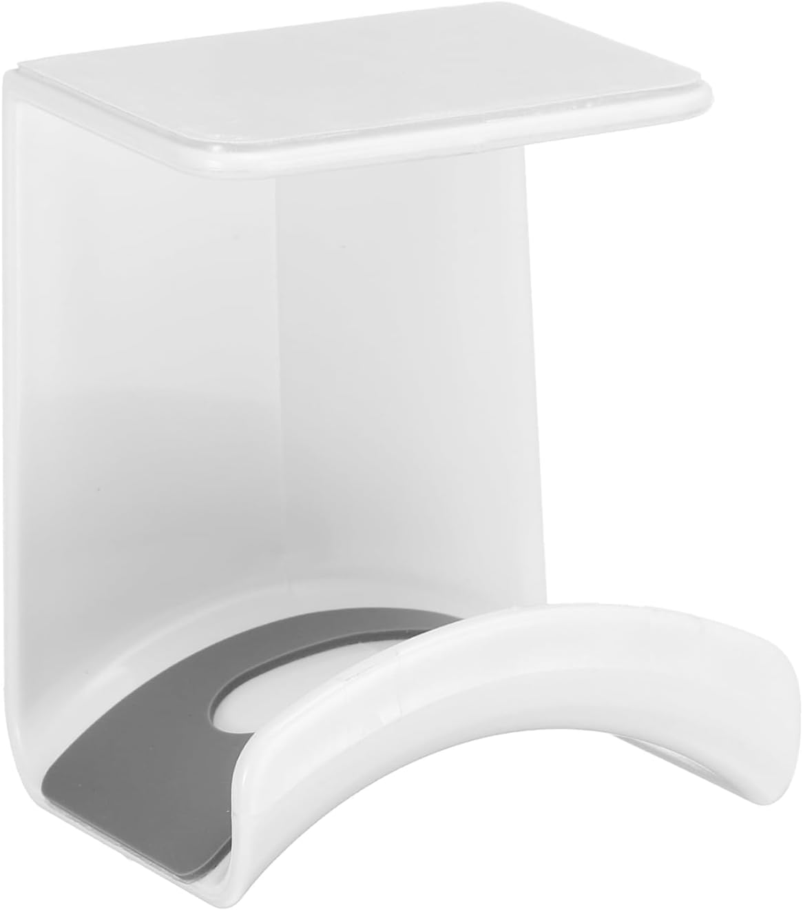 Headphone Stand, 1 Pcs ABS Headset Holder Adhesive Headphone Holder Hook Mount Headphone Hanger Hook Under Desk for Gaming Headphones Earphones Cables, White(Hanging) - Image 1