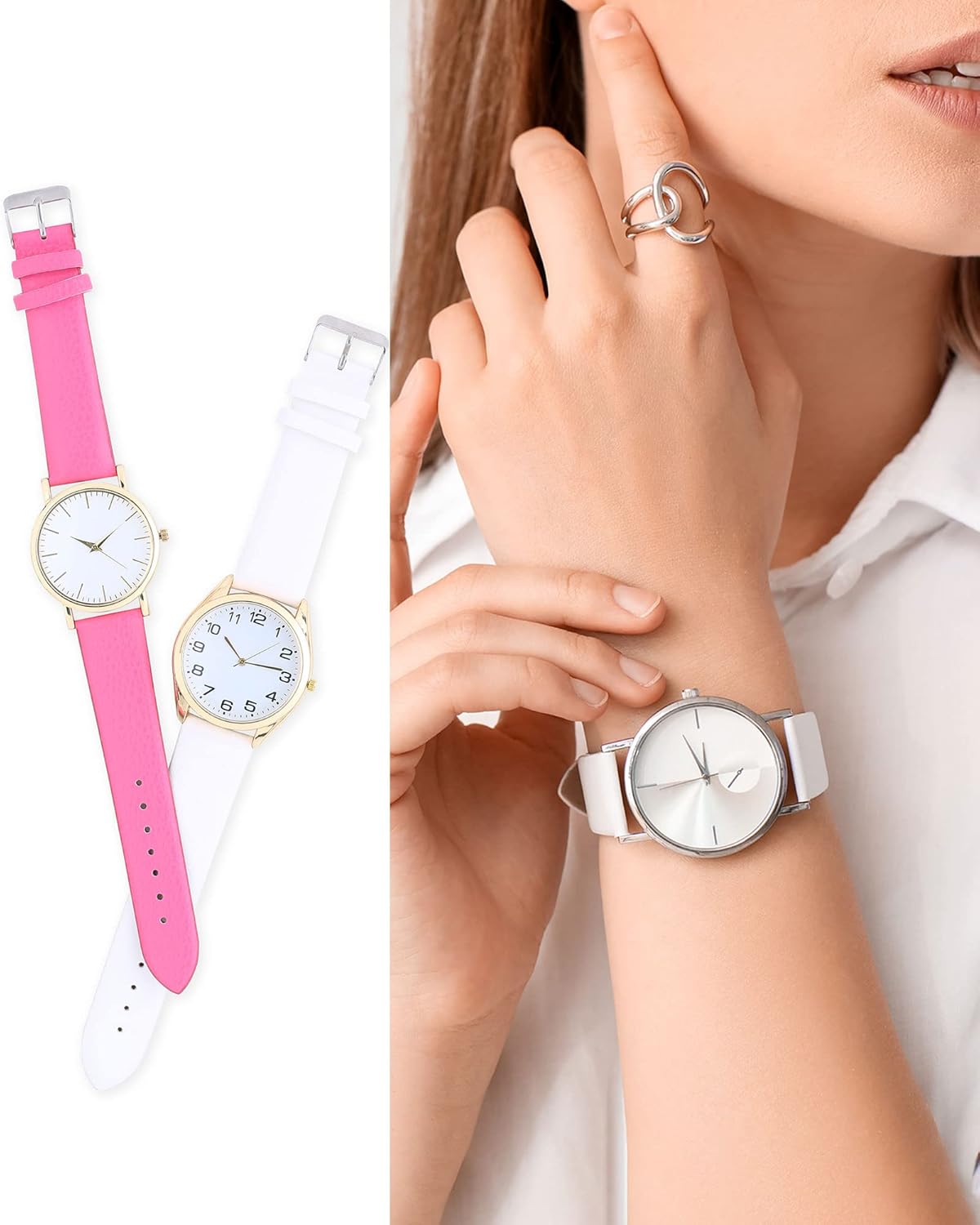 Multi-sizes Genuine Leather Band, Flat Thin Elegant Leather Watch Strap for Men and Women - Image 5