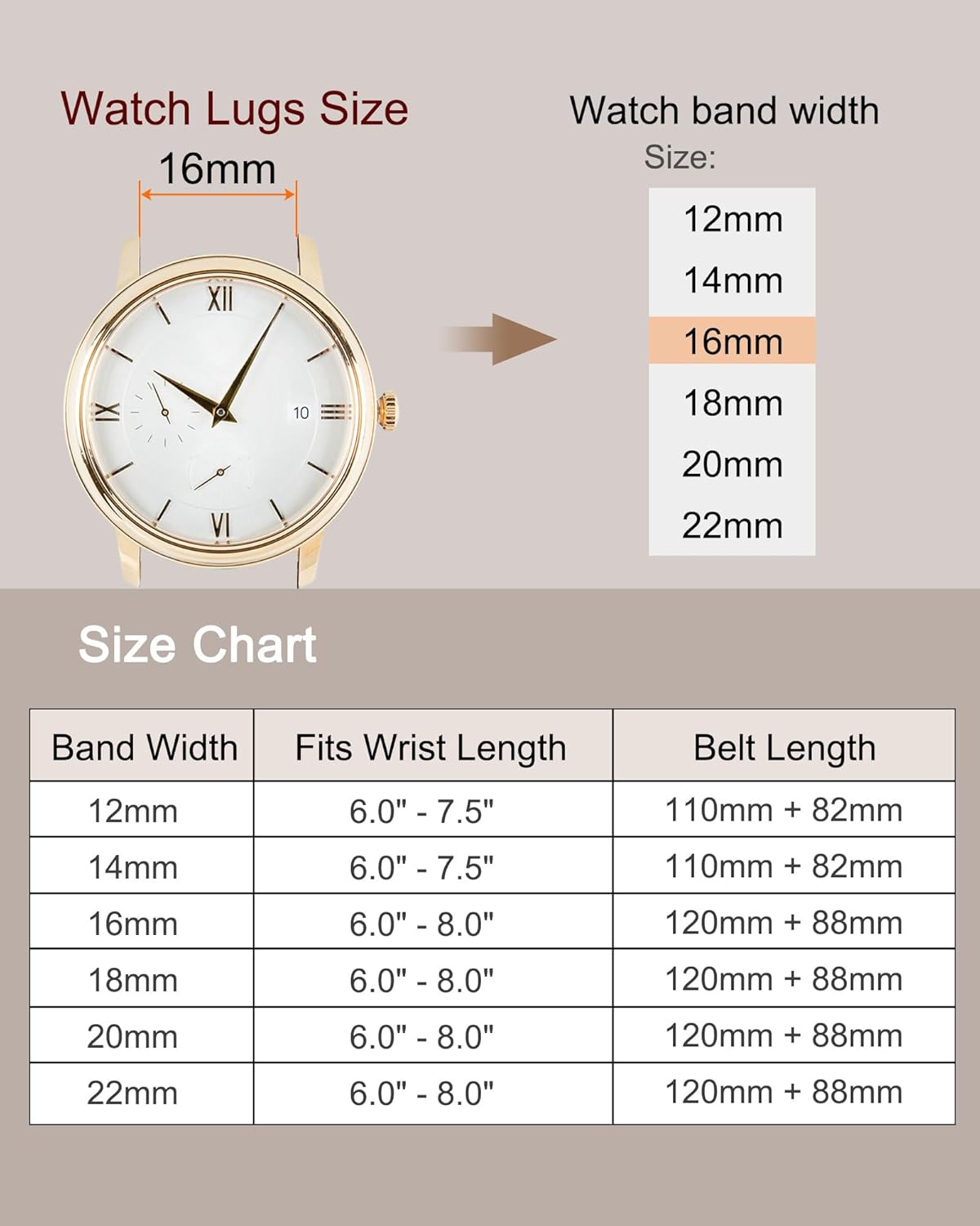 Multi-sizes Genuine Leather Band, Flat Thin Elegant Leather Watch Strap for Men and Women - Image 7
