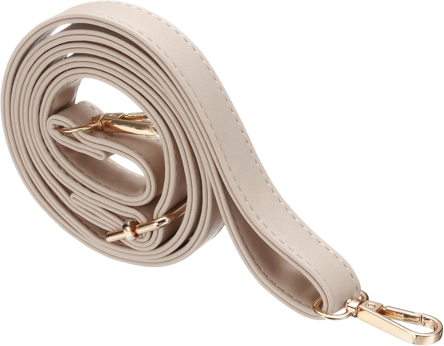 Leather Purse Strap Replacement Crossbody, 27.6-51.2 Inch Adjustable Bag Strap Purse Straps for Women Crossbody Bags Shoulder Bag Handbag, Light Beige - Image 1