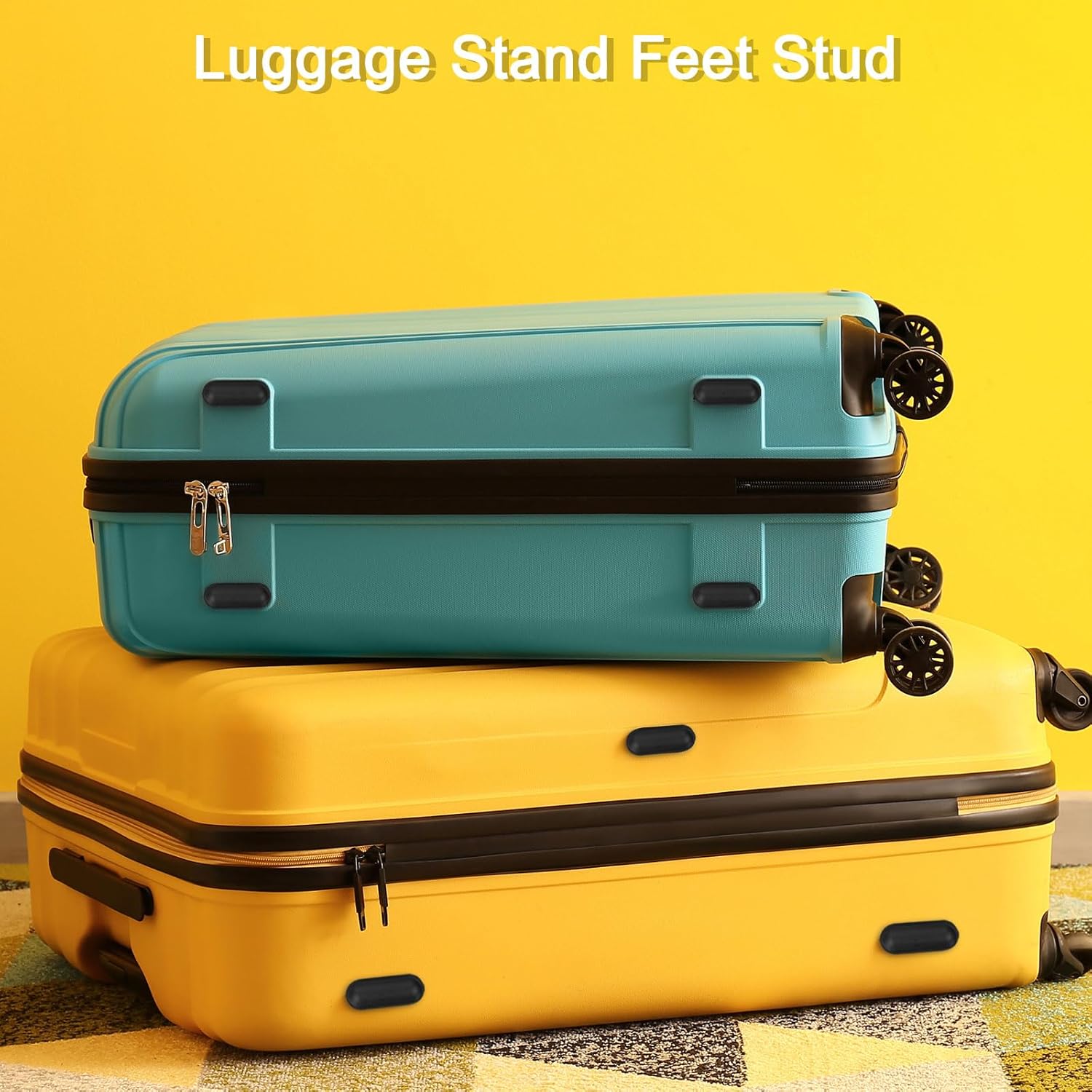4Pcs Luggage Replacement Pads, Plastic Luggage Stand Feet Stud, Suitcase and Travel Gear Bottom Side Accessories with Self-Tapping Screws, Black (57x24x15mm) - Image 6