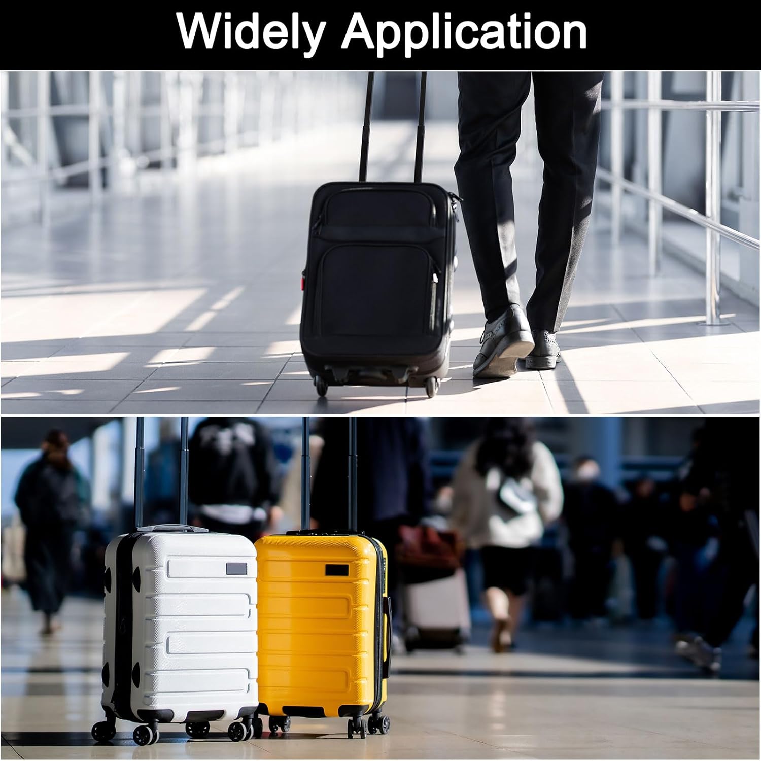 4Pcs Luggage Replacement Pads, Plastic Luggage Stand Feet Stud, Suitcase and Travel Gear Bottom Side Accessories with Self-Tapping Screws, Black (57x24x15mm) - Image 7