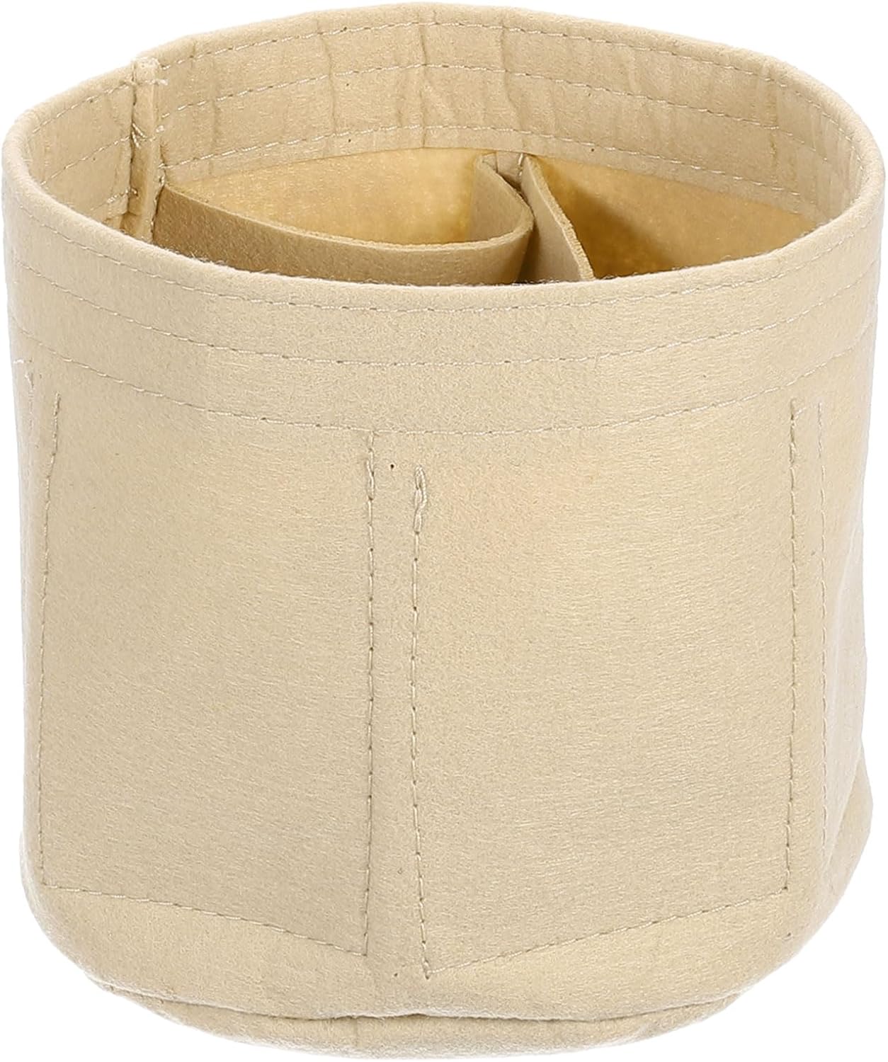 Purse Organizer Insert, Portable Felt Organizer Bags Round Multiple Compartments Purse Liner for Bucket Bag, Domed Satchel, Tote Bag, Handbag Shaper (8
