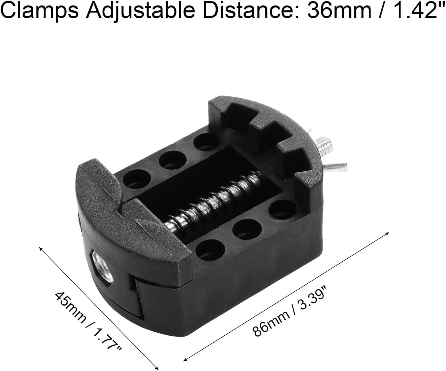 Watch Back Case Cover Remover Holder Tool Adjustable 36mm PE Black - Image 2
