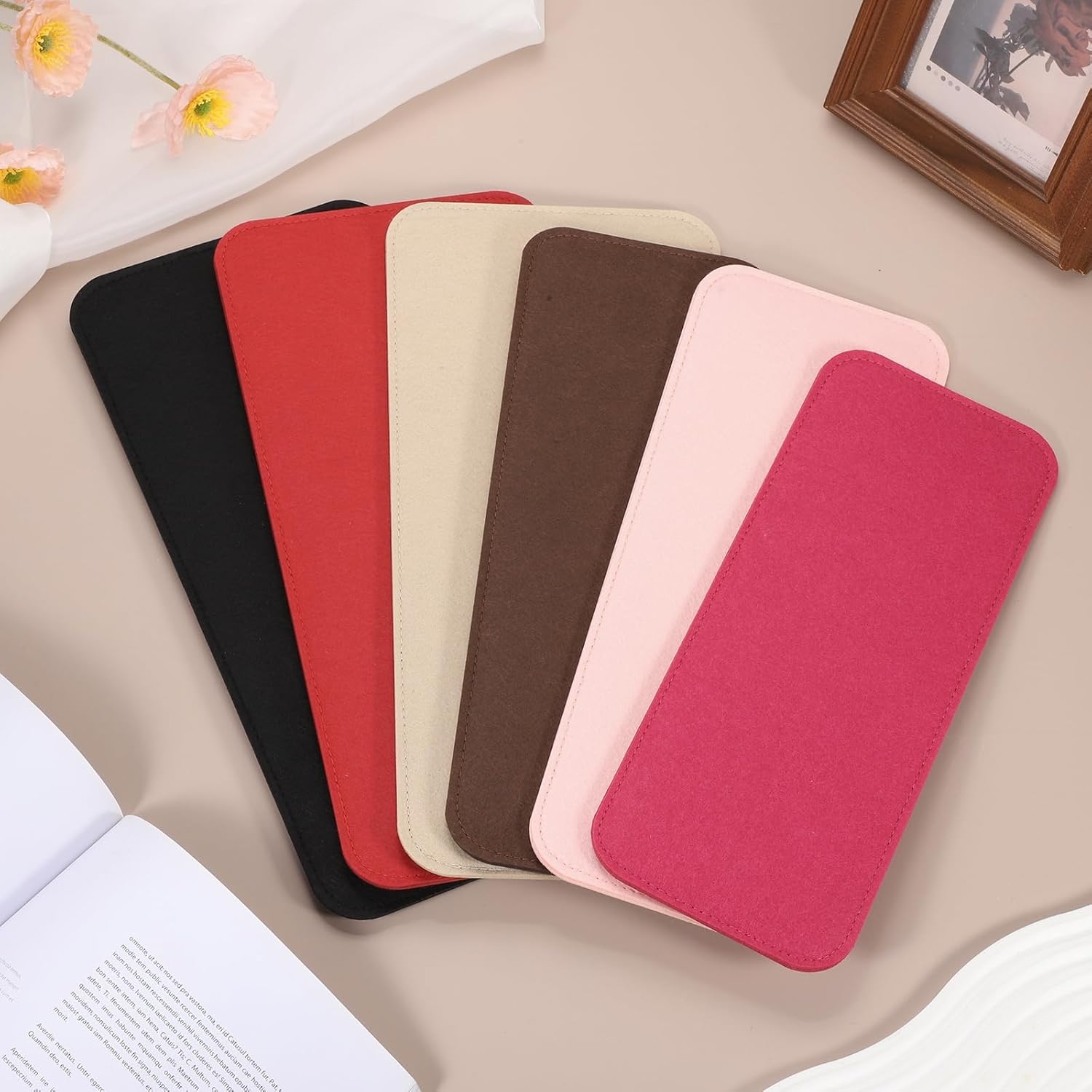 2Pcs Felt Base Shaper, 13.8x5 Inch Rectangle Bag Bottom Shaper Pad Bag Cushion Base Purse Liner Board Insert Arc Corner for Handbags Tote Crossbody Bag Backpack, Black - Image 5