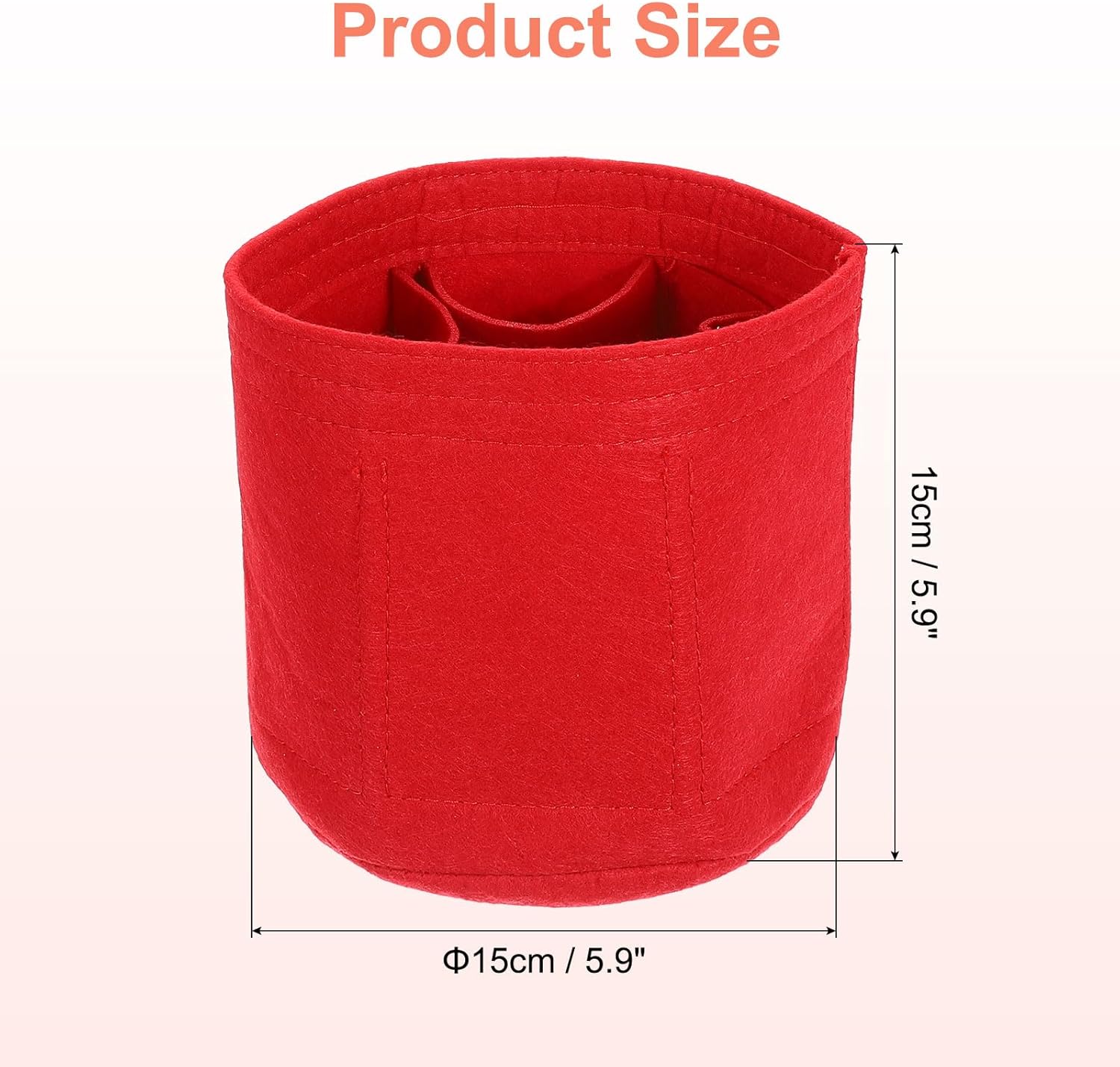 Purse Organizer Insert, Portable Felt Organizer Bags Round Multiple Compartments Purse Liner for Bucket Bag, Domed Satchel, Tote Bag, Handbag Shaper (6