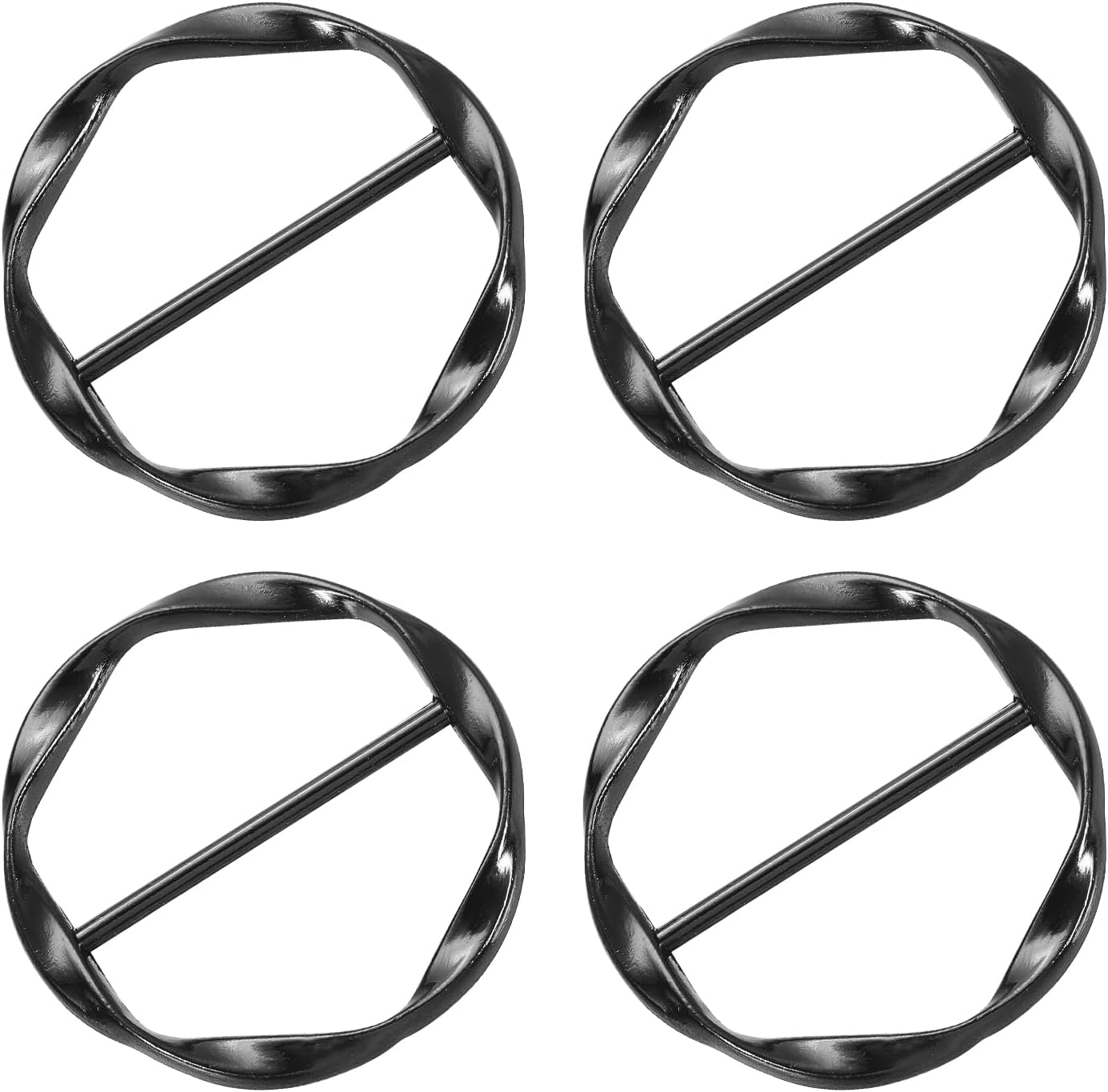T-shirt Clips, Clothes Knotting Buckle Ring Wrap Holder for Women Scarf, Loose T-shirt - Image 1