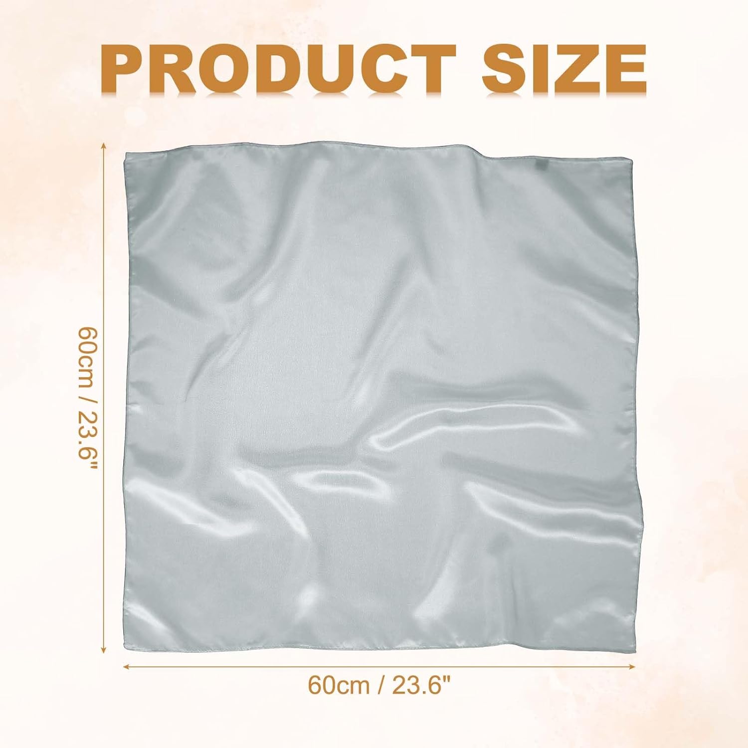 Satin Neck Square Scarf for Women Solid Color Silk Purse Scarf Lightweight Fashion Scarves Headband for Hair Handbag - Image 2