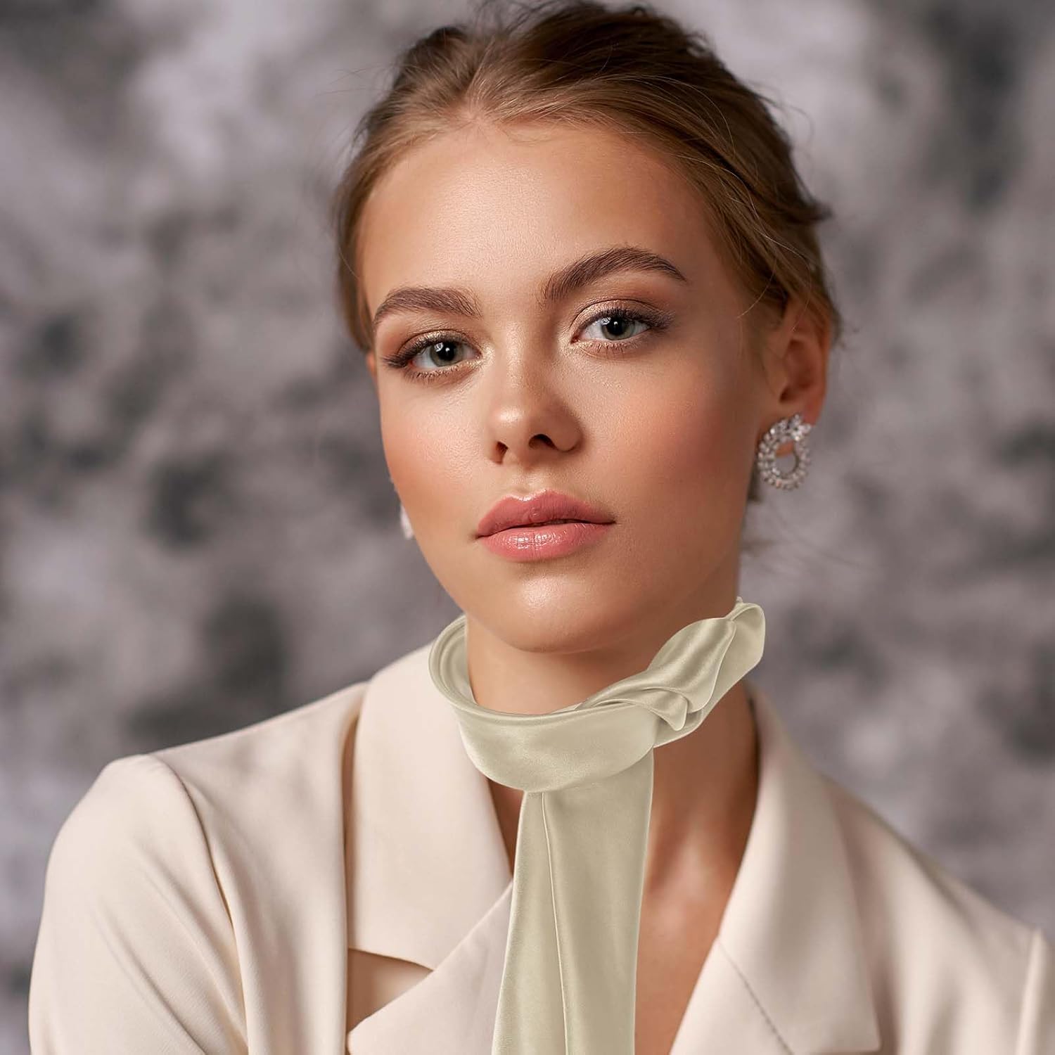 Satin Neck Square Scarf for Women Solid Color Silk Purse Scarf Lightweight Fashion Scarves Headband for Hair Handbag - Image 5