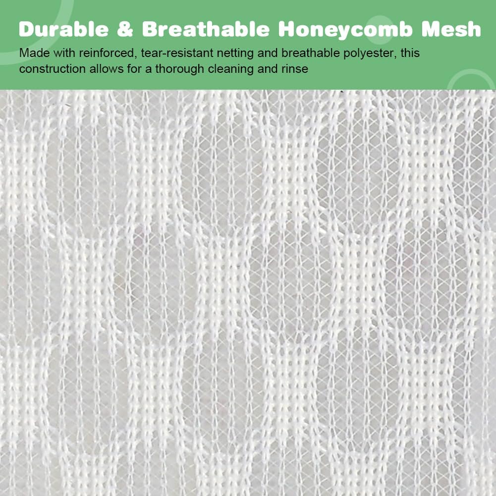 Durable Honeycomb Mesh Laundry Bags, 2 XX-Large 24in x 24in Washing Delicate Bags with Colorful Zipper for Huge Clothes, Curtain, Coverlet, Carpet - Image 4
