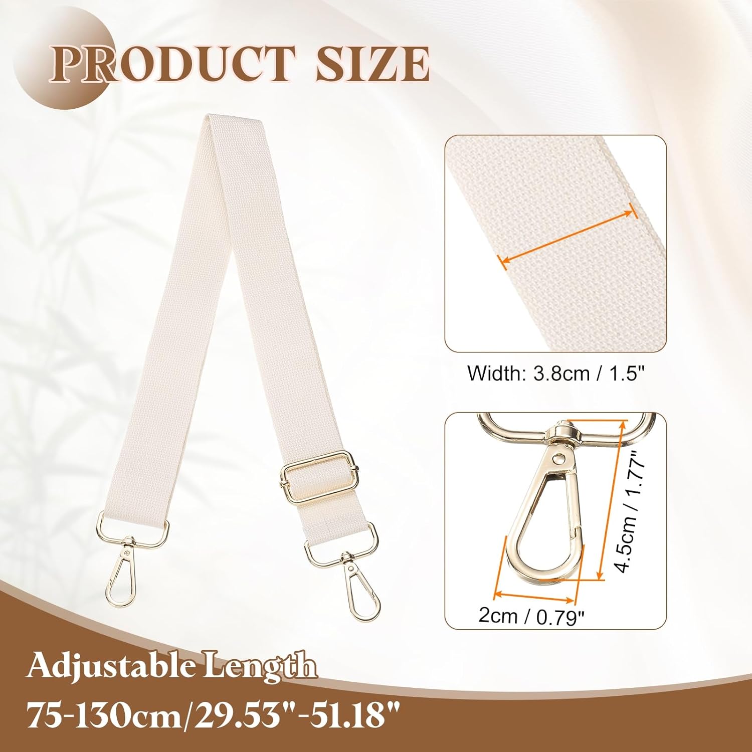 Purse Strap Replacement Crossbody Wide Shoulder Bag Strap - Image 2