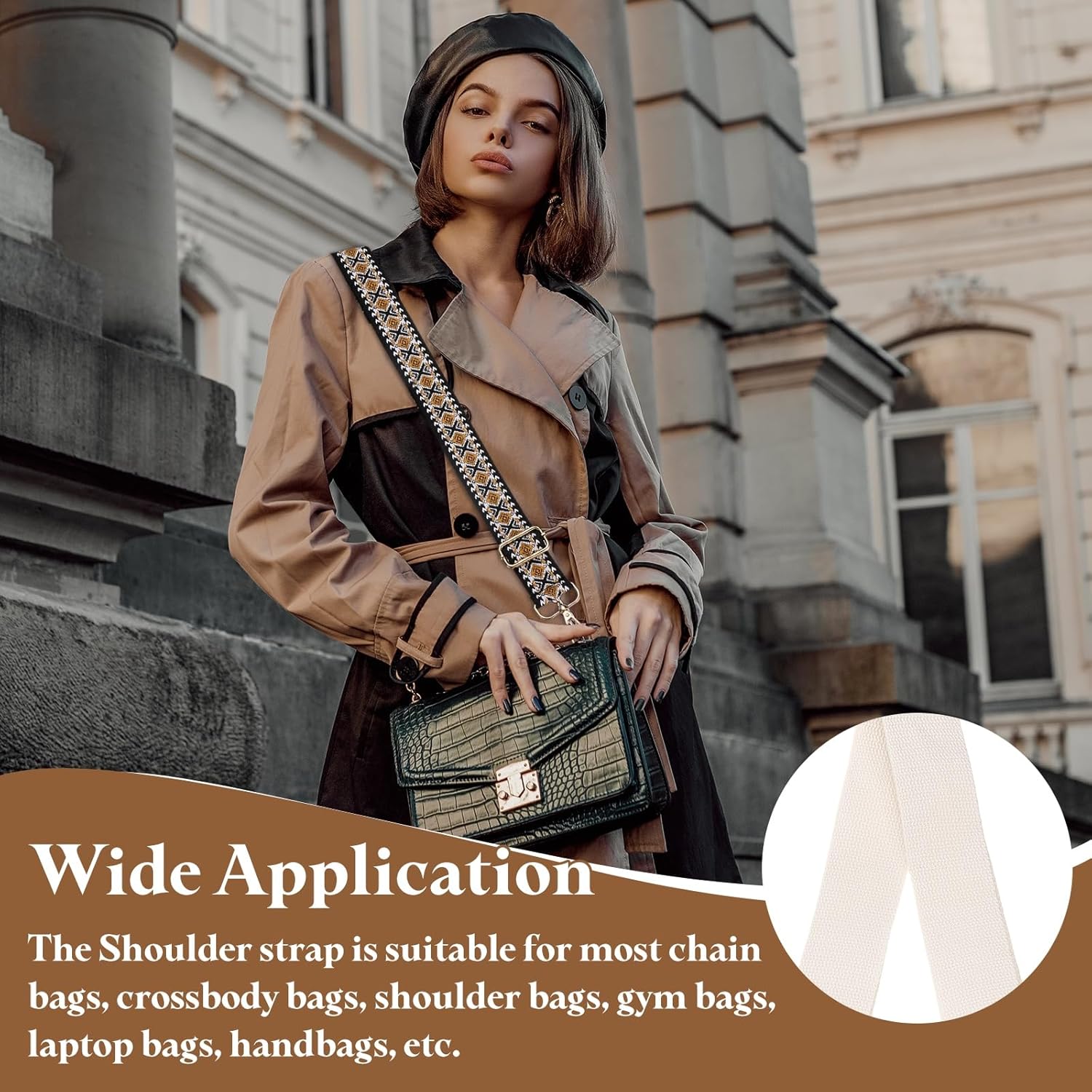 Purse Strap Replacement Crossbody Wide Shoulder Bag Strap - Image 5