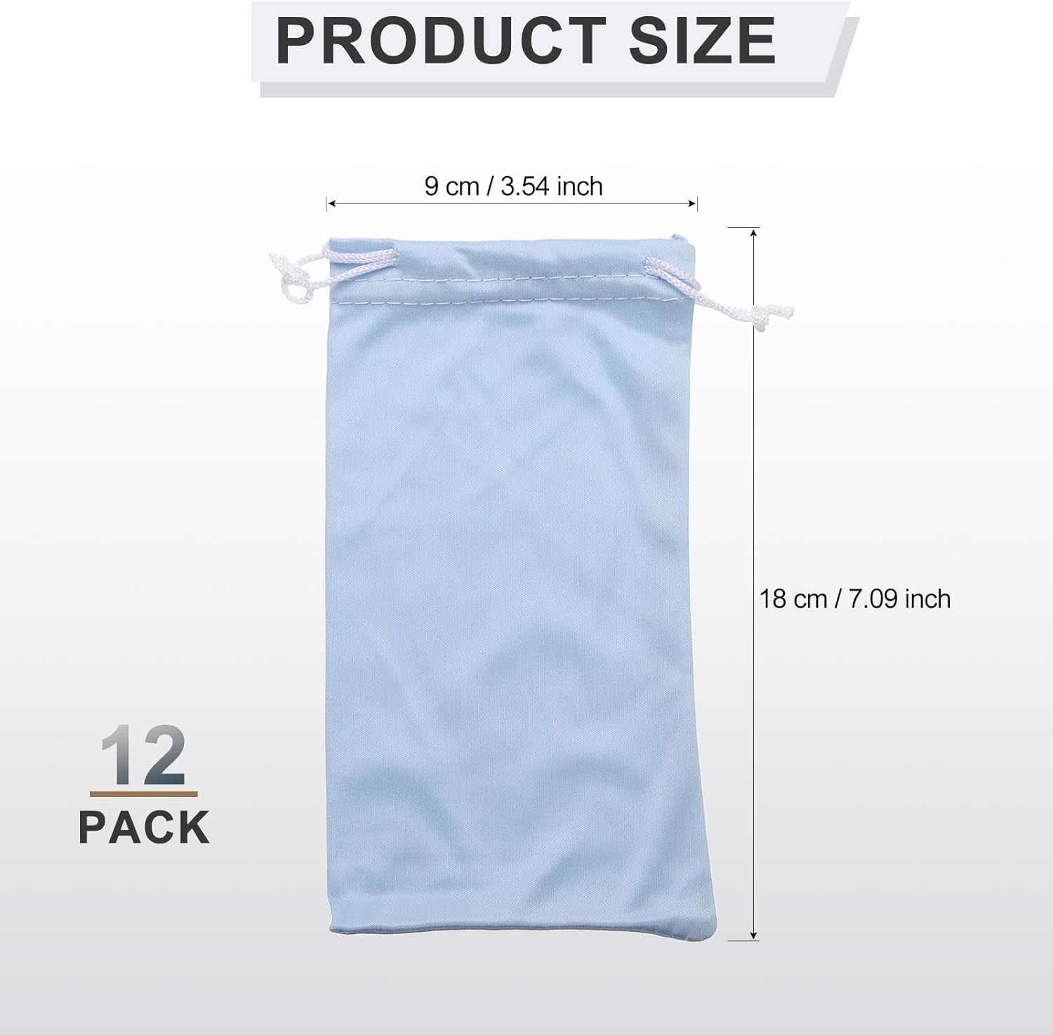 Microfiber Eyeglass Cases Glasses, Sunglasses Storage Bag with Drawstring, Soft Glasses Pouch Travel for Women Men - Image 2