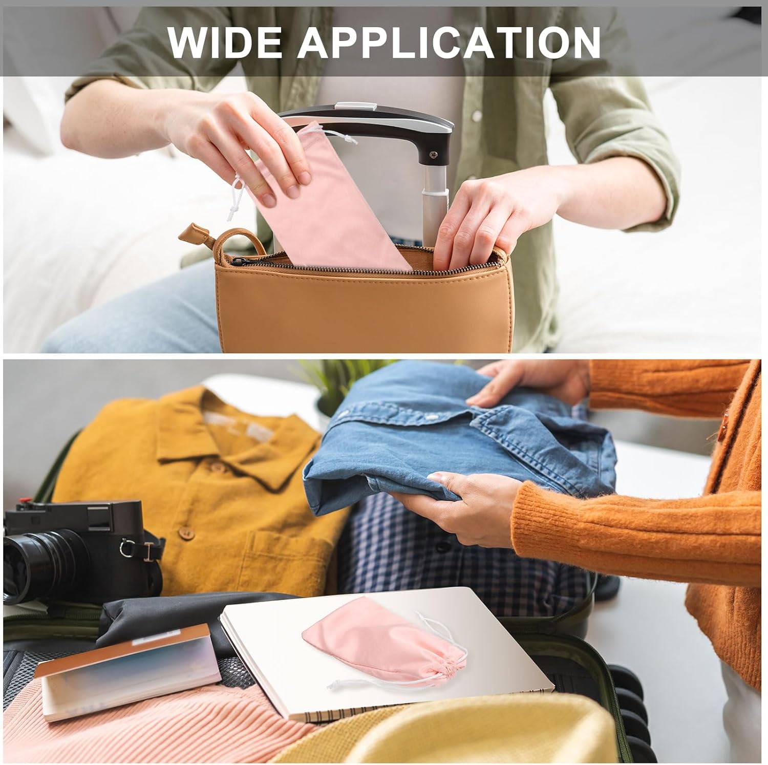 Microfiber Eyeglass Cases Glasses, Sunglasses Storage Bag with Drawstring, Soft Glasses Pouch Travel for Women Men - Image 6