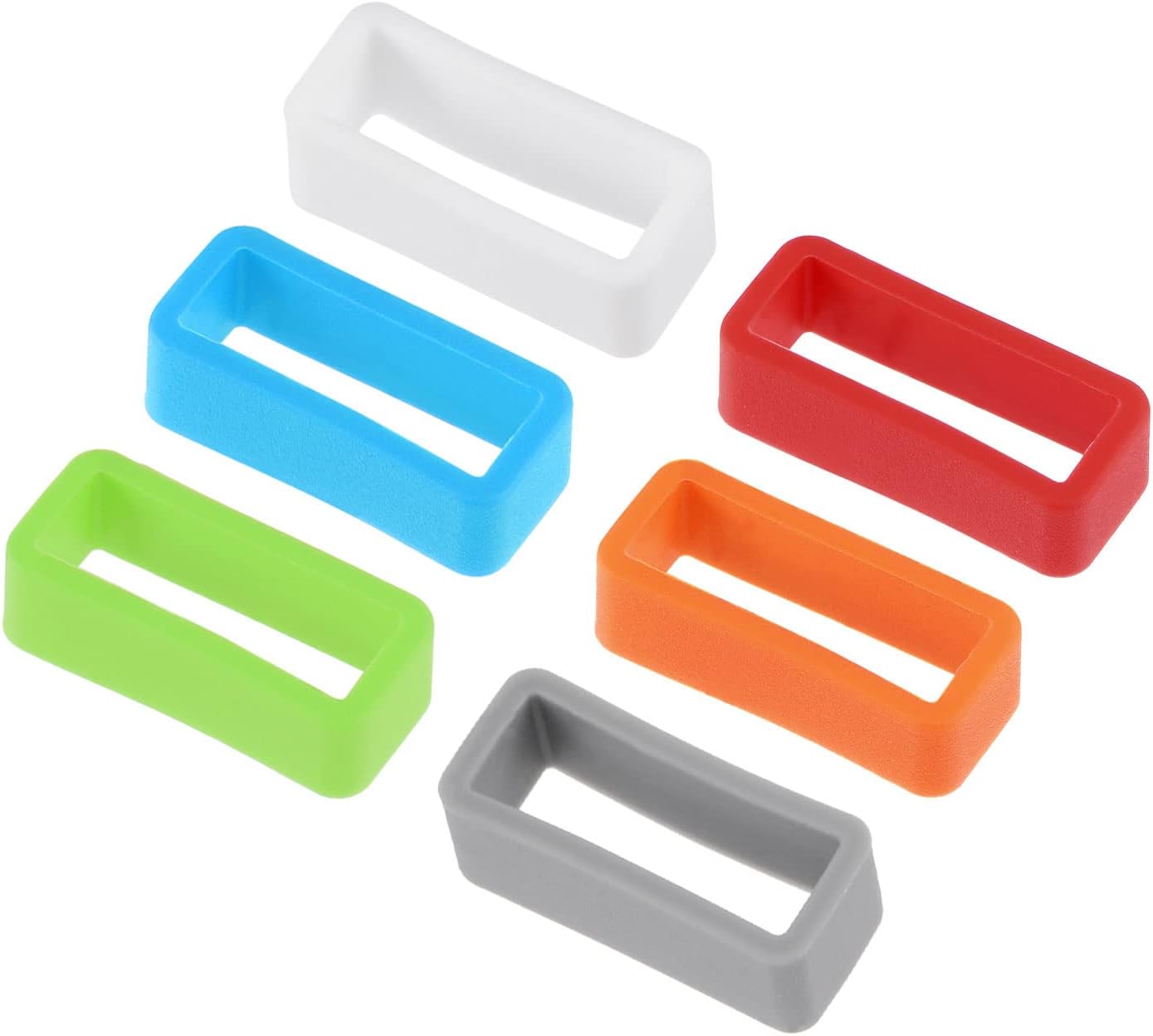Watch Band Strap Loops, 18mm Width Rubber Fastener Rings Silicone Watch Holder Retainers for Watch Band Mix Color 6 Pcs - Image 4