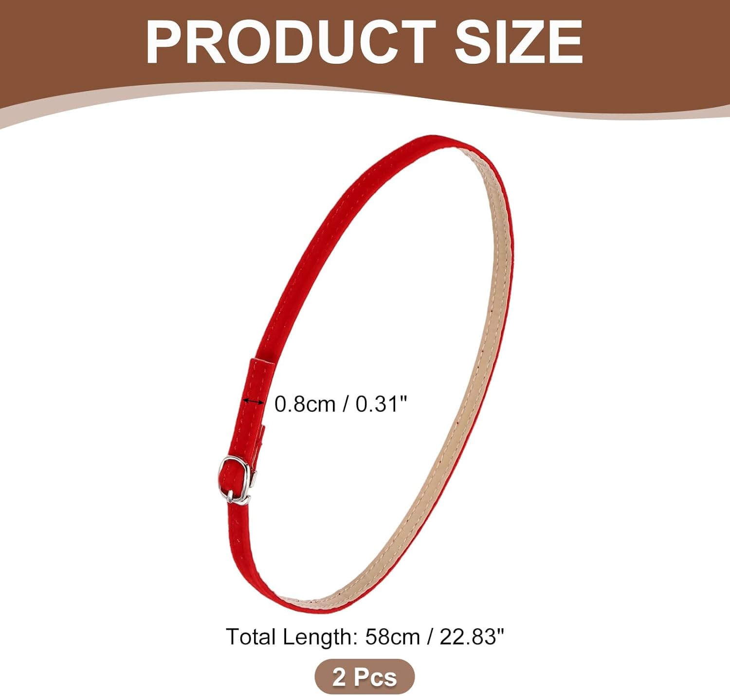 Replacement Ankle Strap for Heel Detachable Shoe Straps PU Leather Shoe Band - Image 2