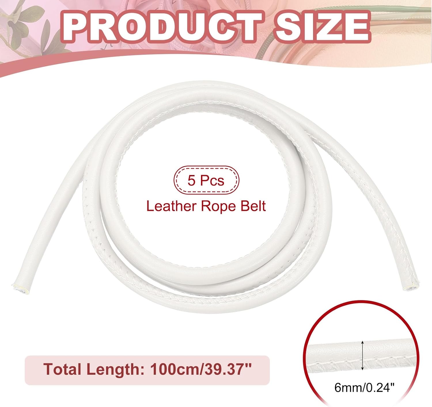 PU Leather Cord String Rope for DIY Women Tie Waist Strap Waist Belt Dress Bag Strap Replacement - Image 2