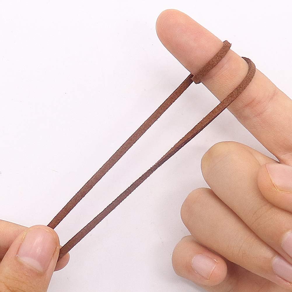 Leather String, 100 Yards 2.6mm Flat Suede Cord, Faux Leather Cord for Jewelry Making, Necklaces, Bracelets, Dream Catchers and DIY Crafts (Brown) - Image 3