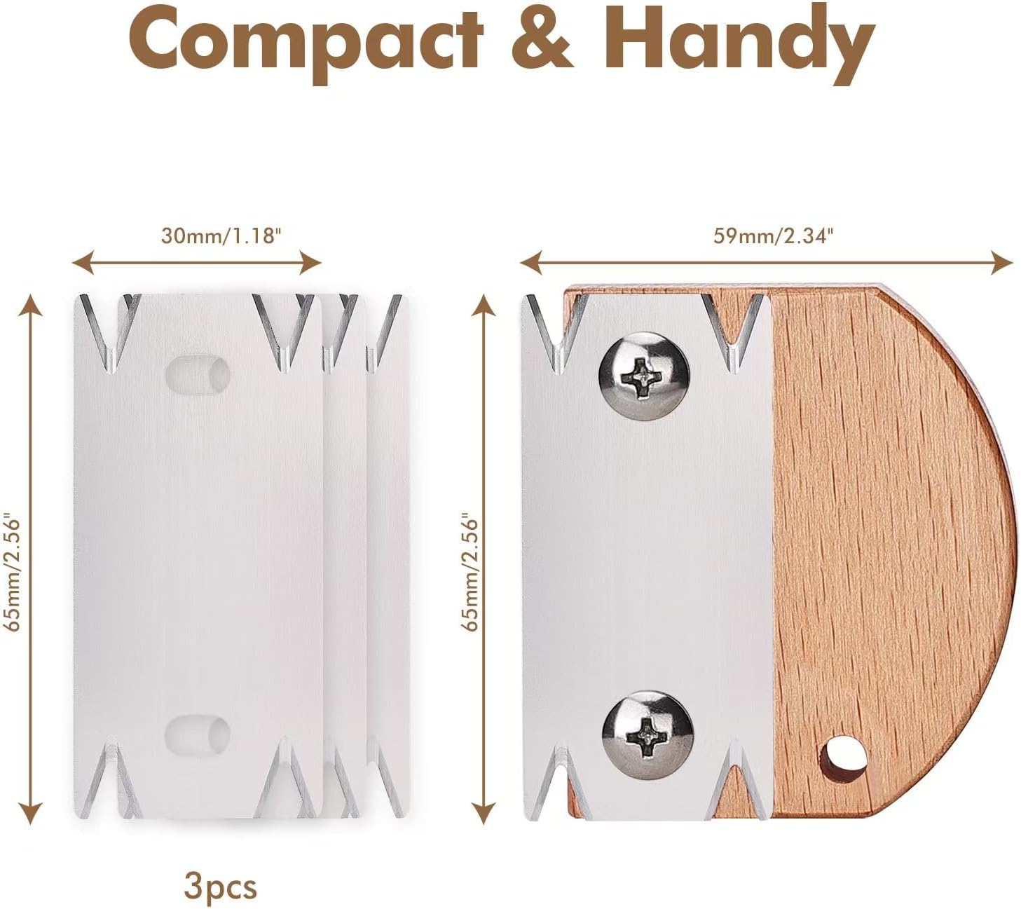 Edge Banding Trimmer, Upgraded Veneer Edge Trimmer with Wooden Handle and 3 Replacement Blades, Edge Band Cutter Tool for Woodworking, Veneer, PVC, Laminate, Plywood, Melamine - Image 6