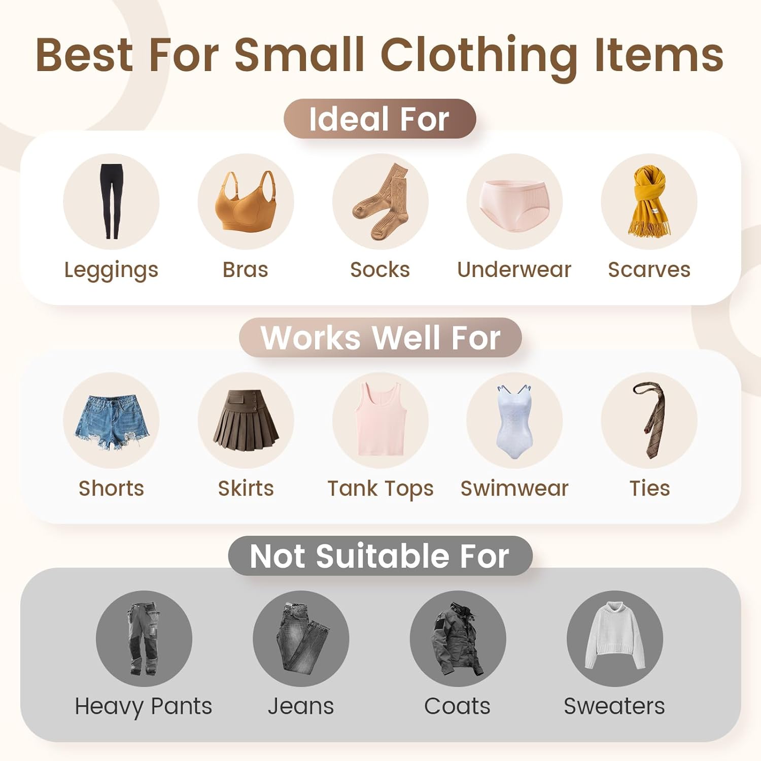 2 Pack Legging Hangers for Closet, Wooden Legging Hanger for Closet Organizer with 20 Upgraded Clips Holds 20 Leggings, 360° Rotatable Space Saving Yoga Pants Hanger for Socks, Shorts, Natural - Image 6