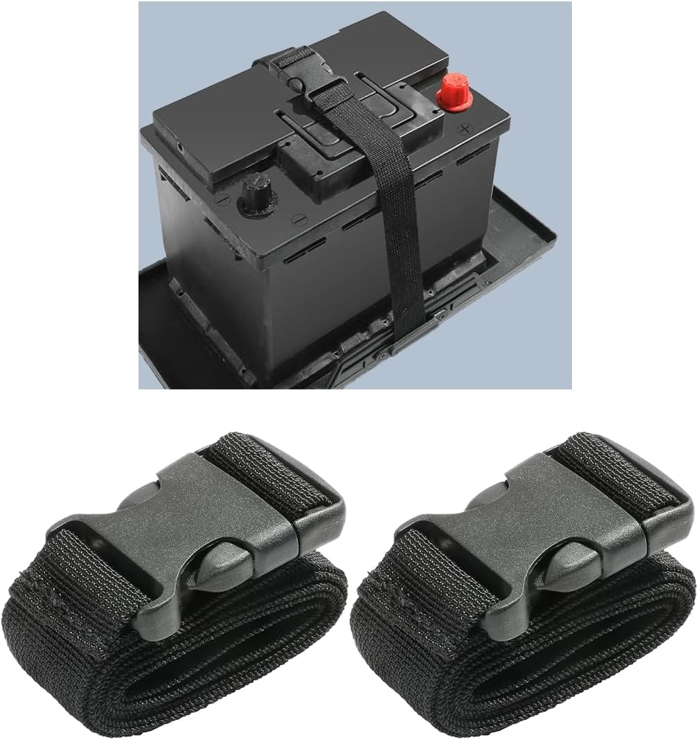 Battery Box Strap - Adjustable Buckle, Auto & Trailer Hold Down Strap - 2 PCS Pack (39 Inch, Quick Release) - Image 1