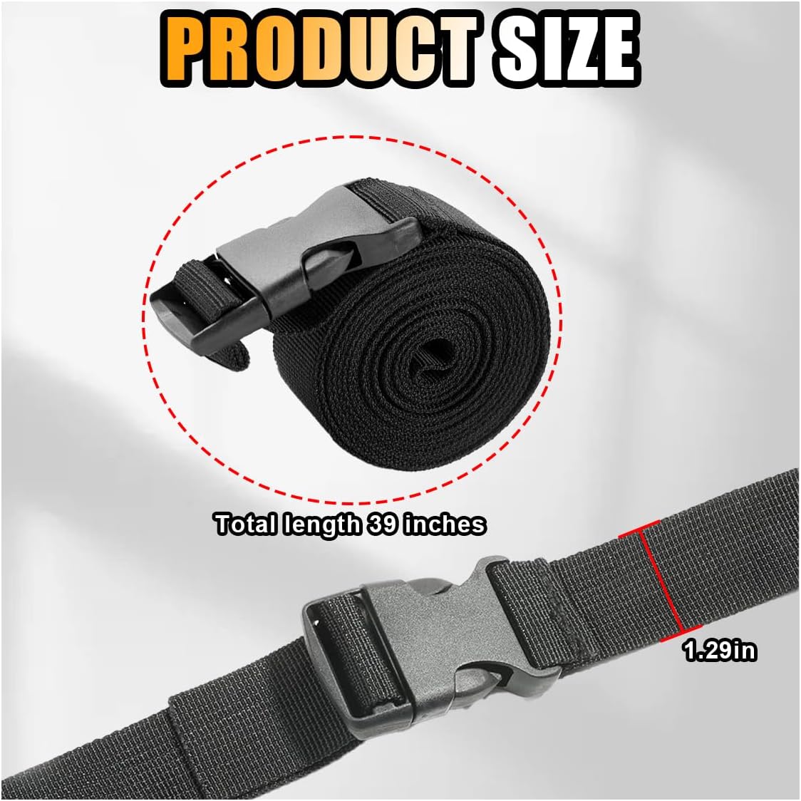 Battery Box Strap - Adjustable Buckle, Auto & Trailer Hold Down Strap - 2 PCS Pack (39 Inch, Quick Release) - Image 2