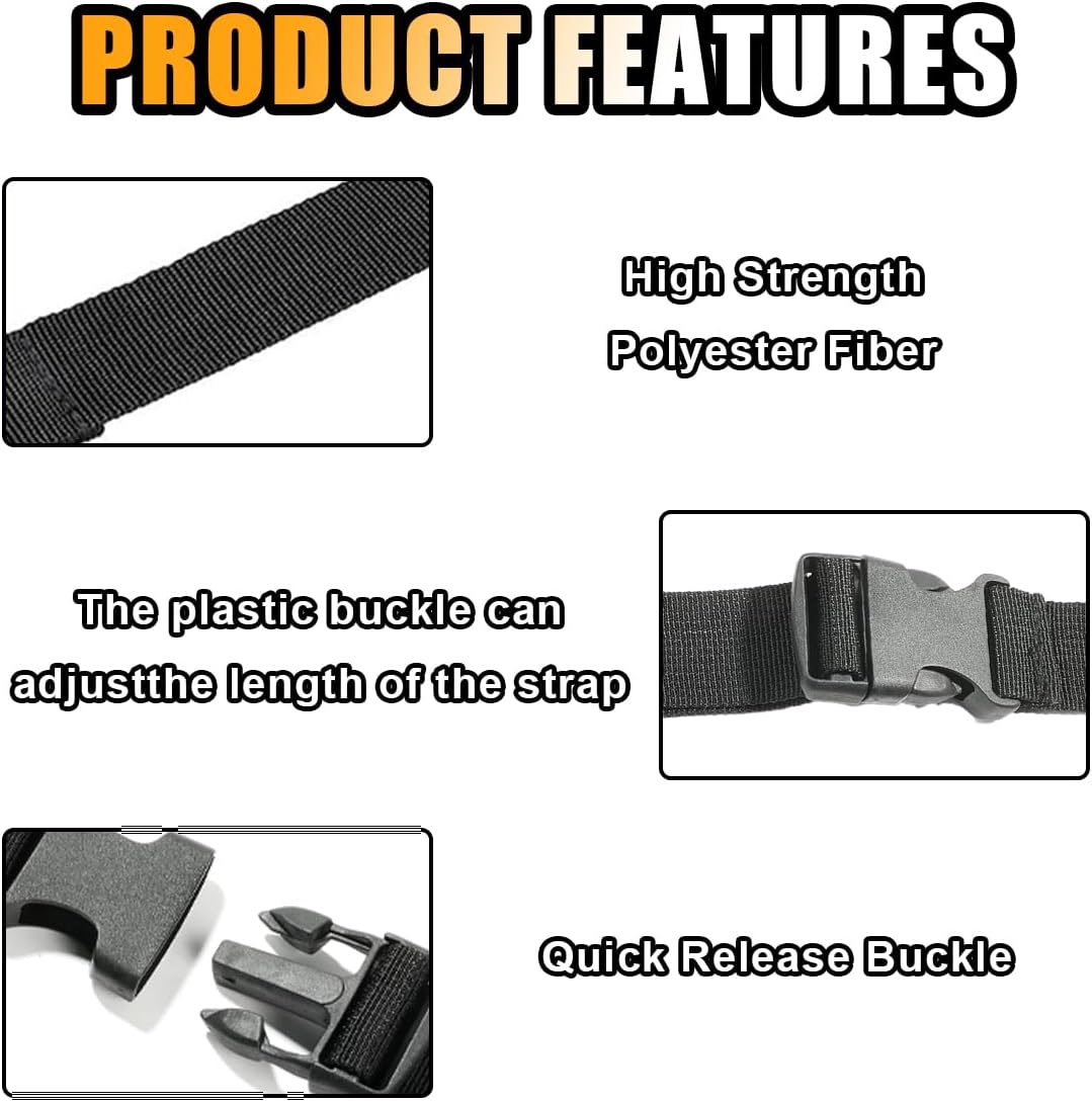 Battery Box Strap - Adjustable Buckle, Auto & Trailer Hold Down Strap - 2 PCS Pack (39 Inch, Quick Release) - Image 4