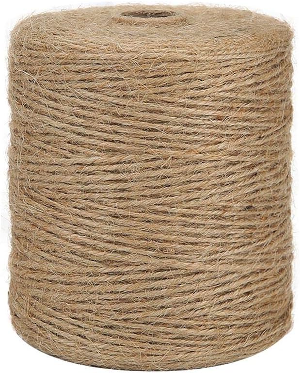 Natural Jute Twine, 984 Feet 2mm Garden Twine, Brown Jute String for Arts and Crafts, Gardening, Gift Wrapping, Bundling, Recycling - Image 1